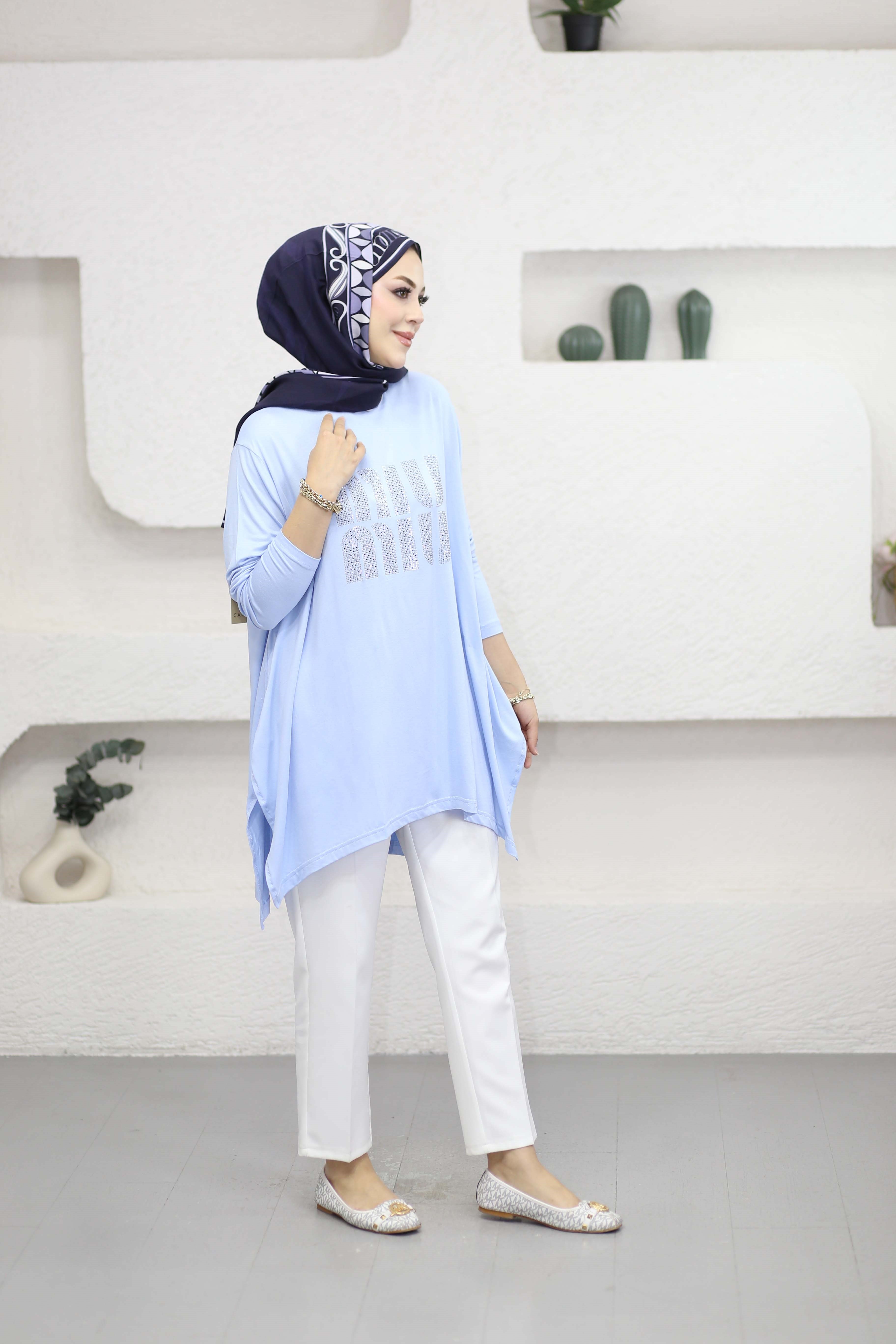 Mıu Taşlı Tunik Bebe Mavi 24277