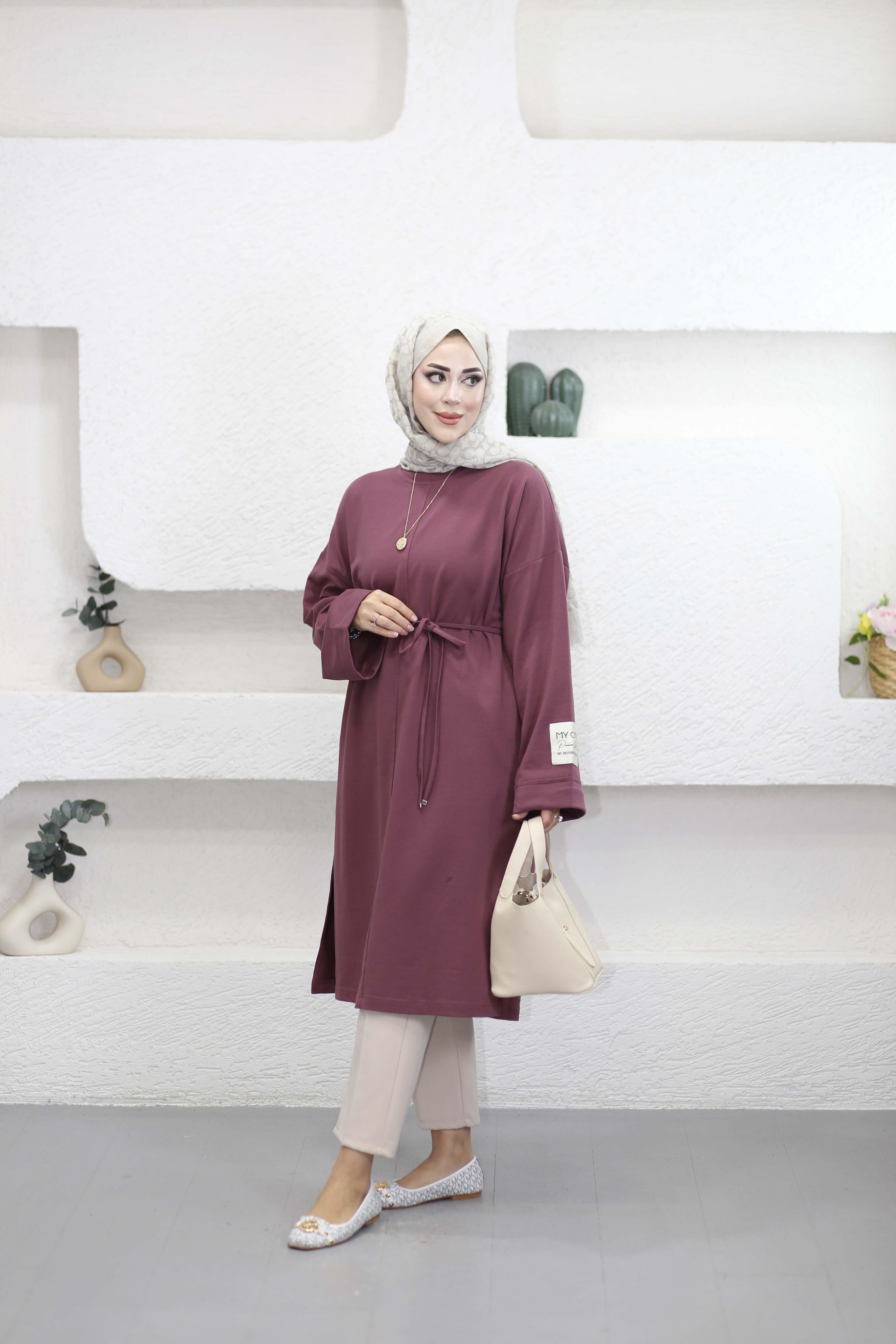 Bağlamalı Araboy Tunik Gül Kurusu 6059