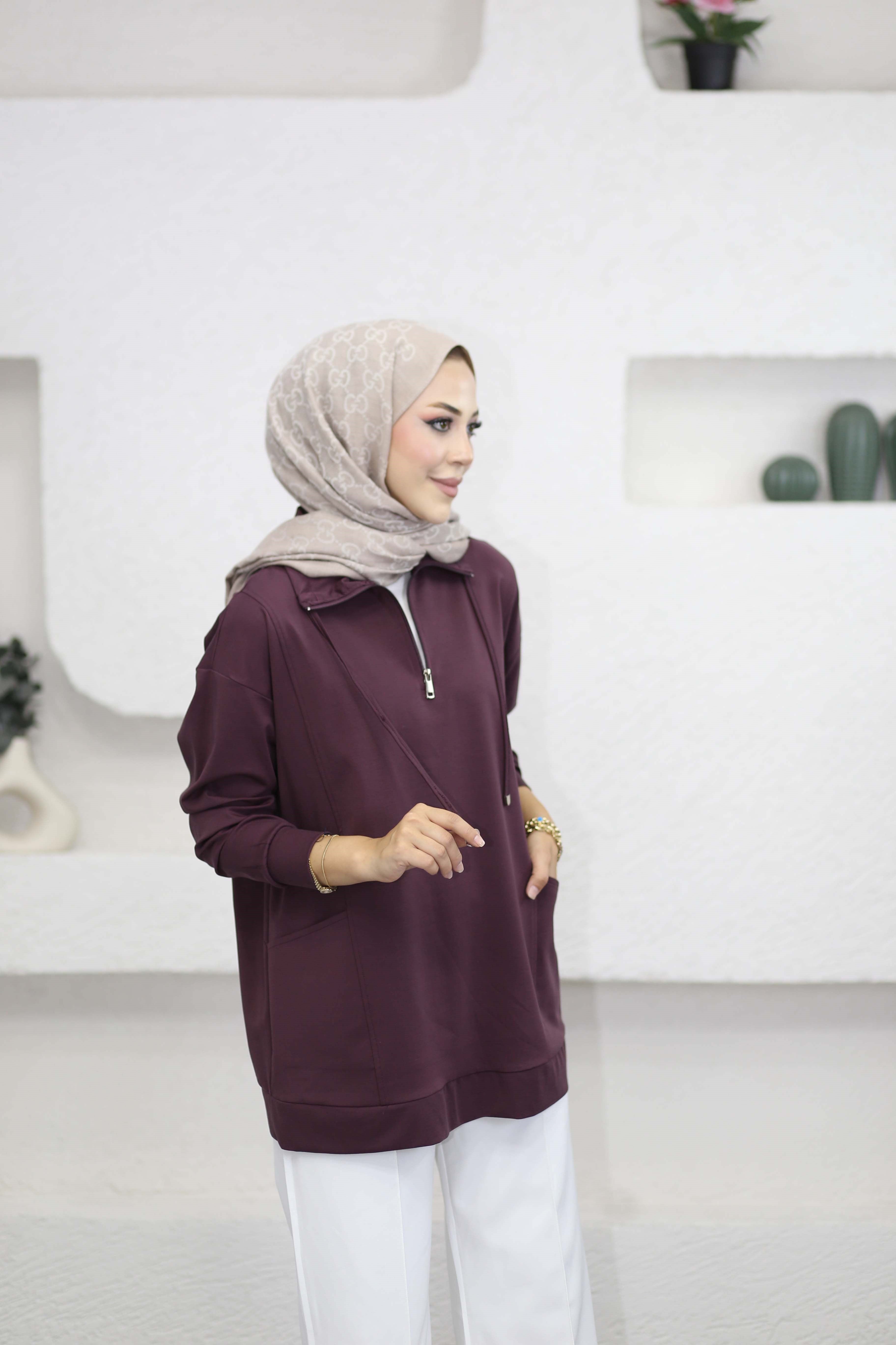 Yan Cepli Sweat Bordo 4523