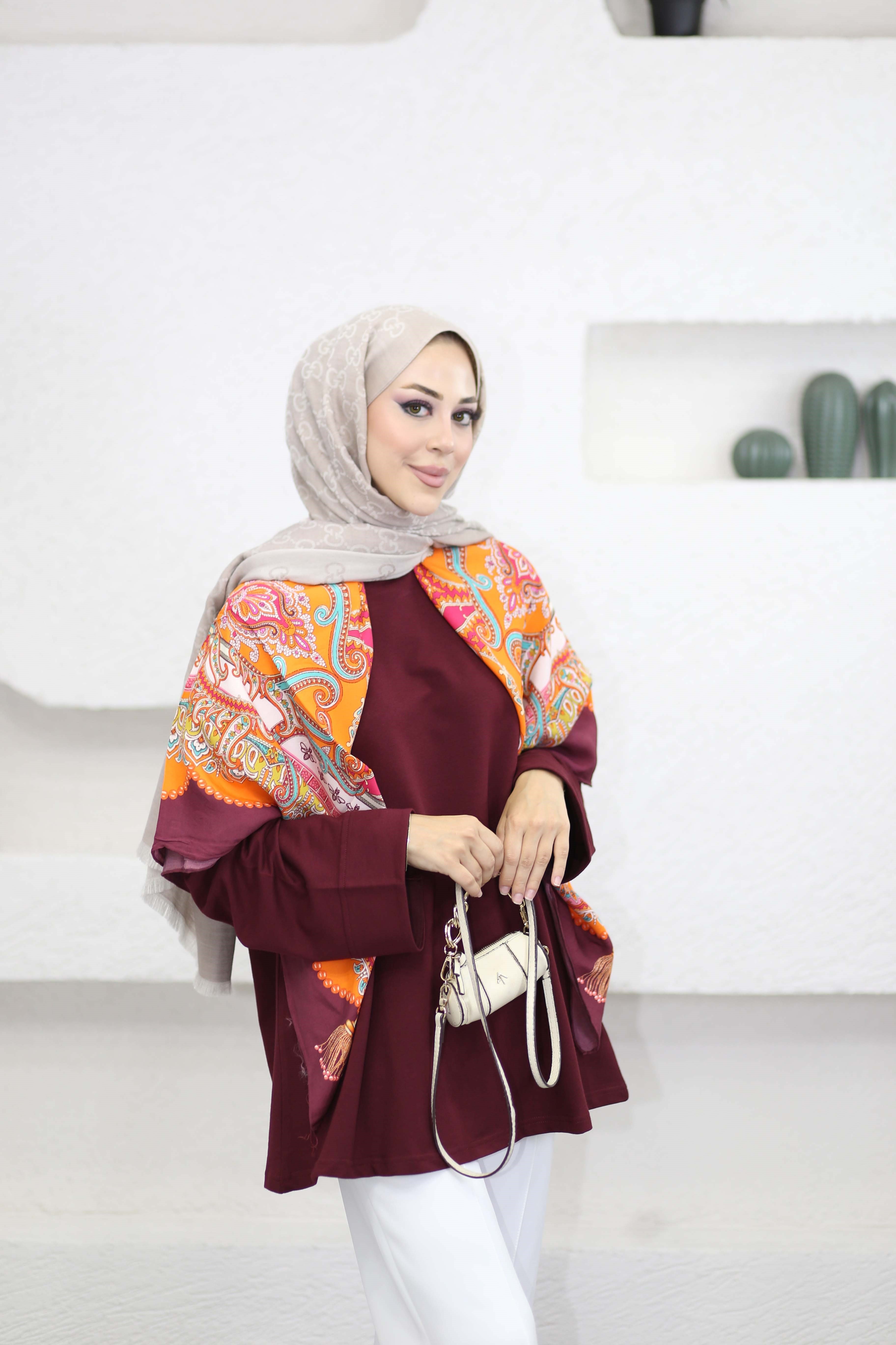Dikiş Detaylı Sweat Bordo 3068