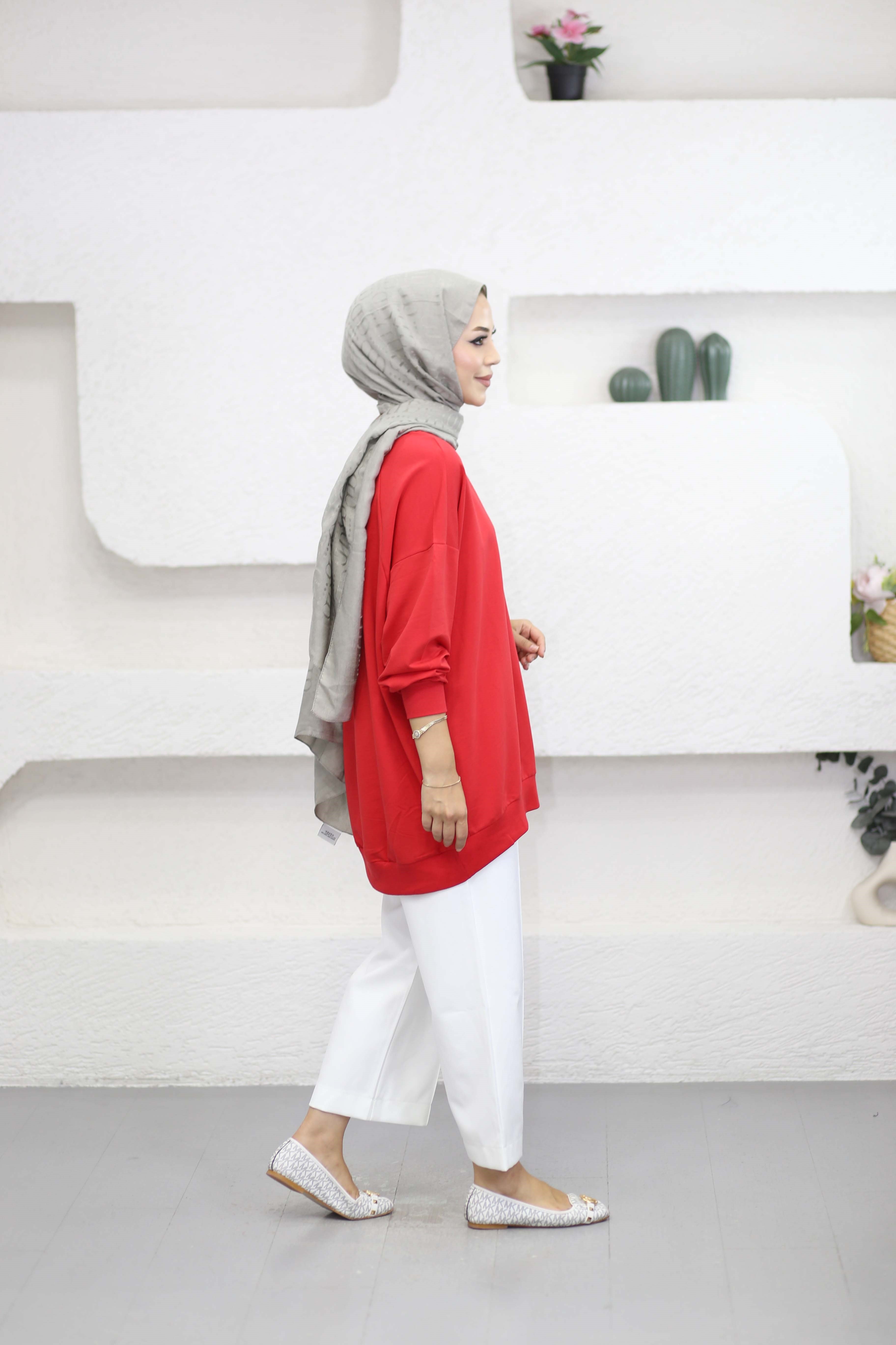 Oversize Sweat Kırmızı 2382