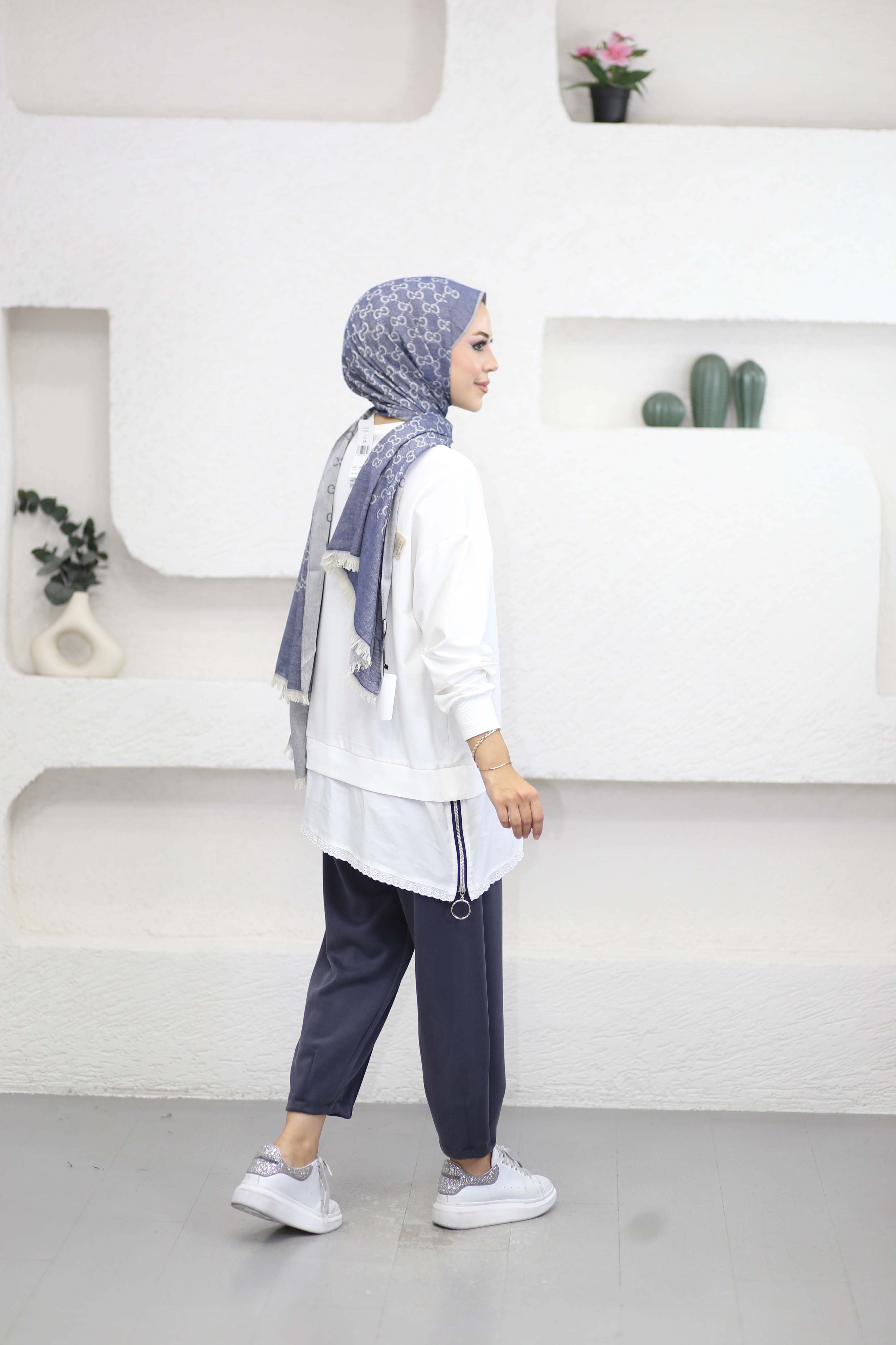 Olivie Sweat Beyaz 10818
