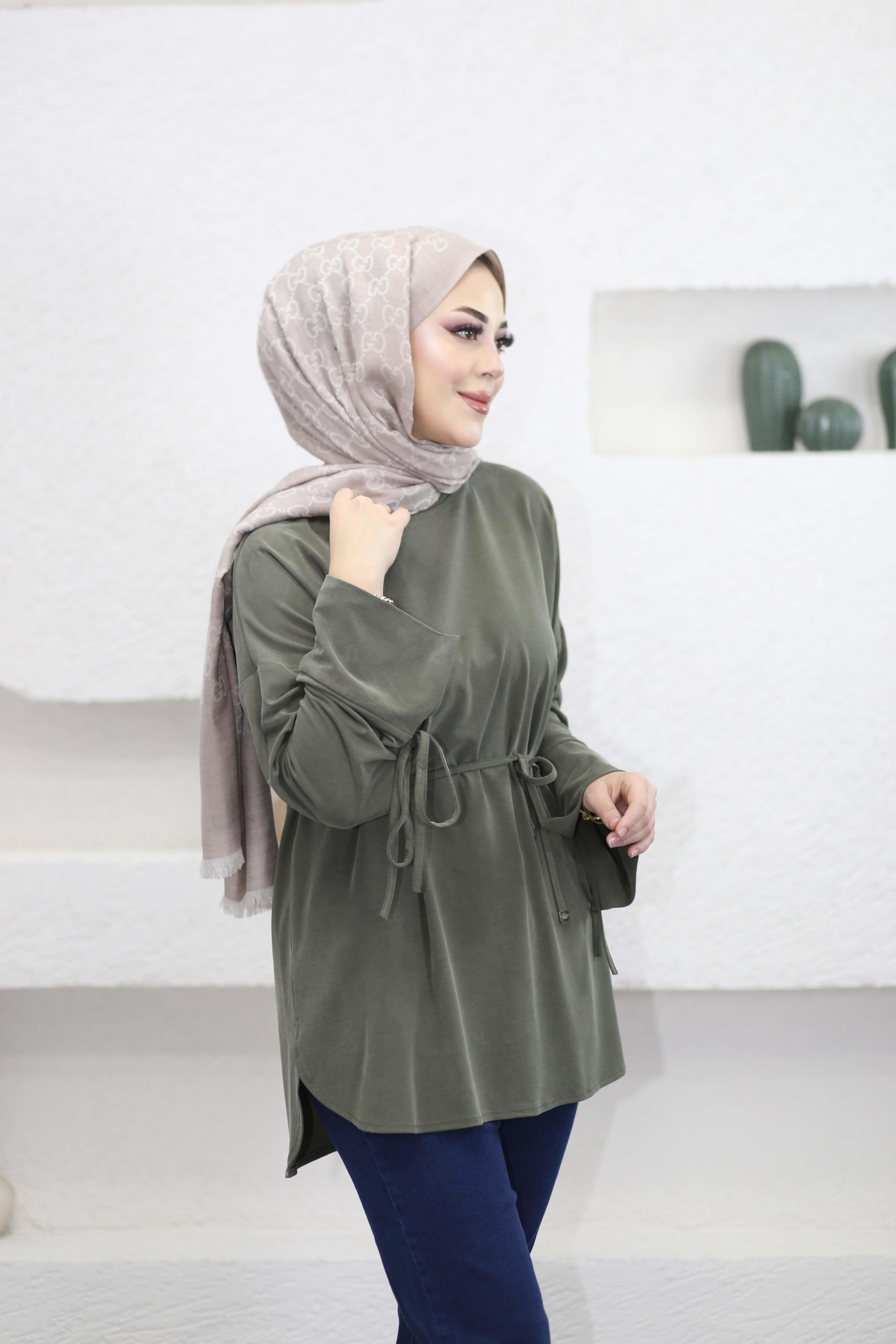 Bel Bağlamalı Tunik Haki 7465