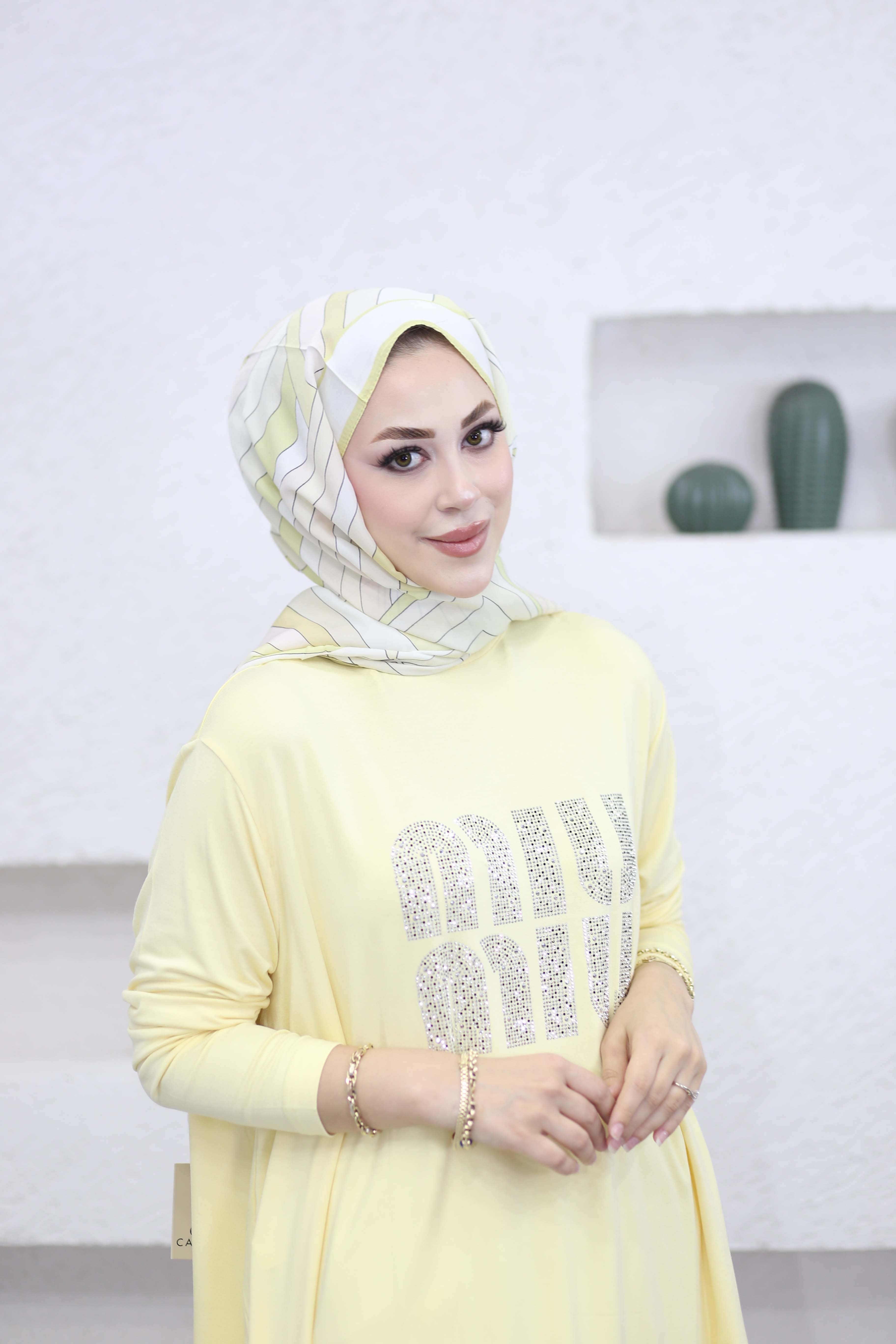 Mıu Taşlı Tunik Tereyağ 24277
