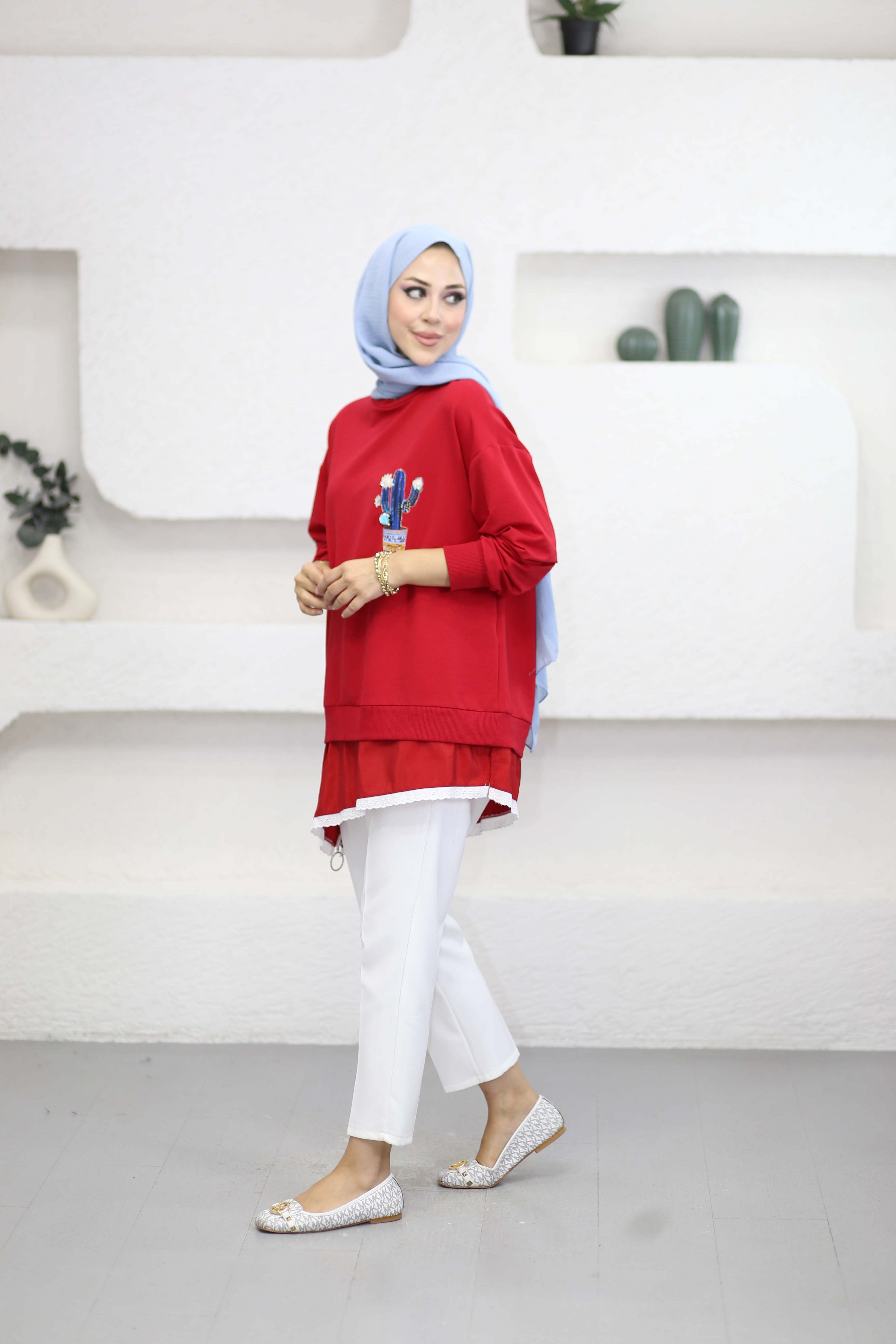 Olivie Sweat Kırmızı 10818