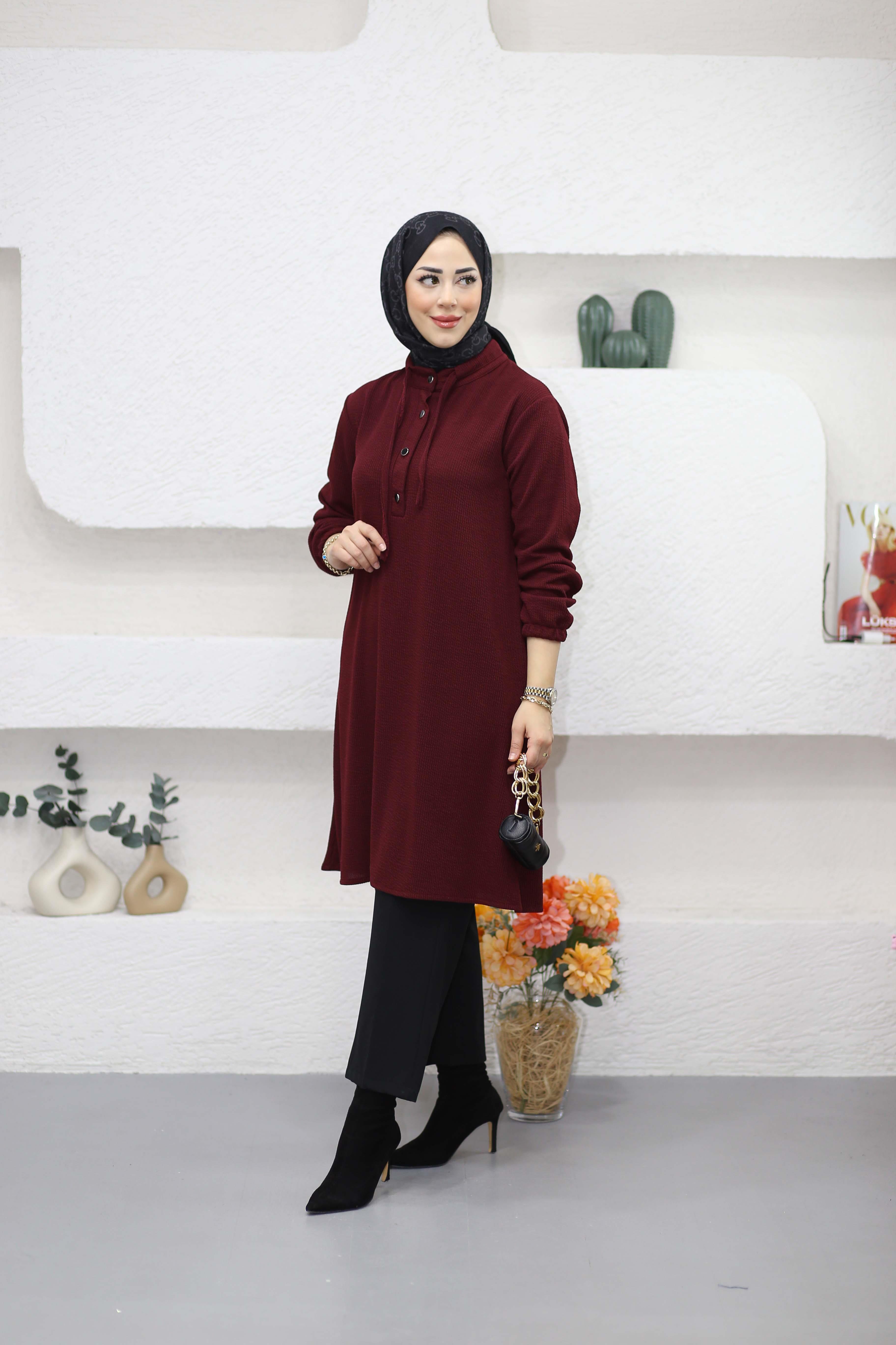 Fitilli Tunik Bordo 8764