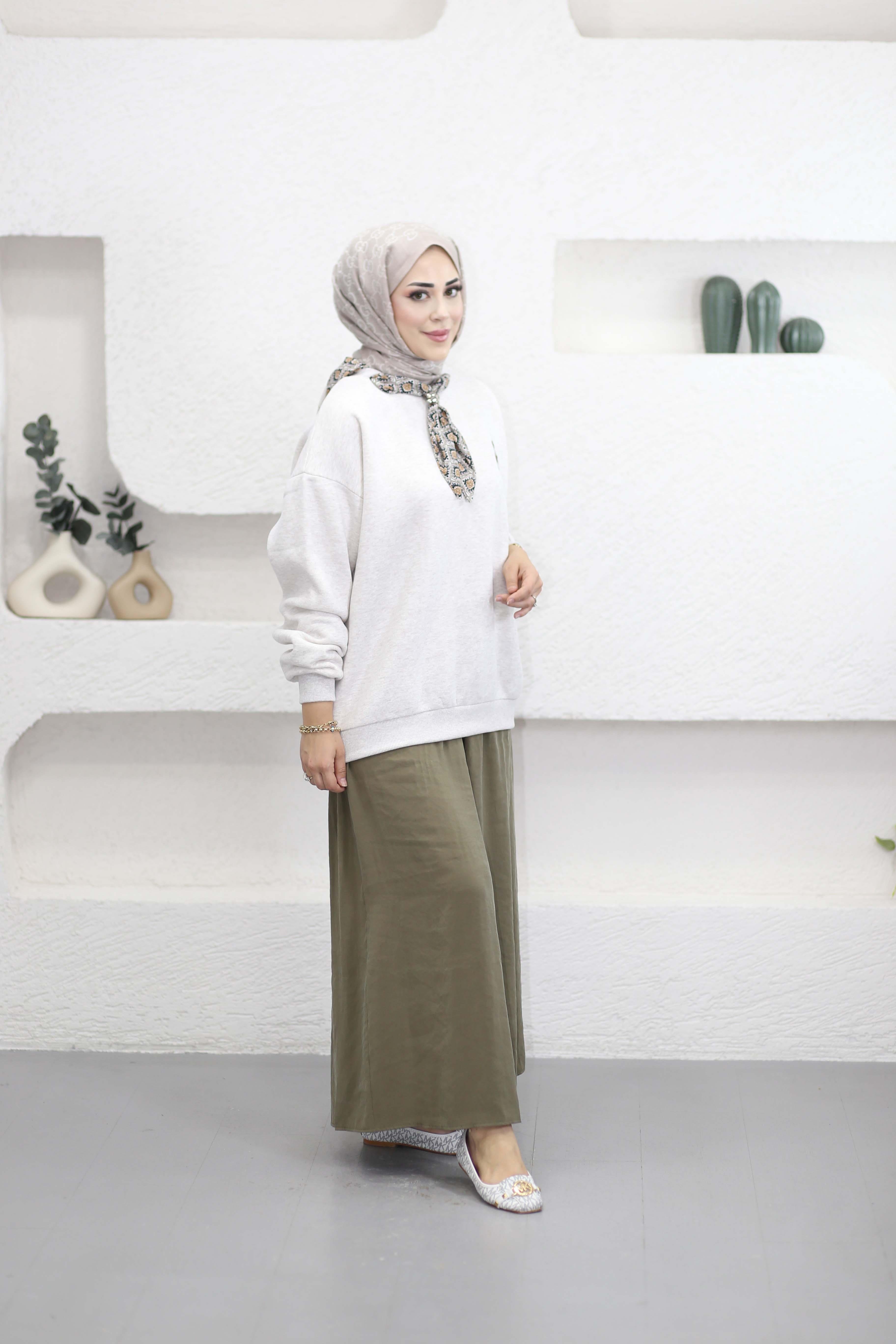 Fularlı Sweat Taş 0909