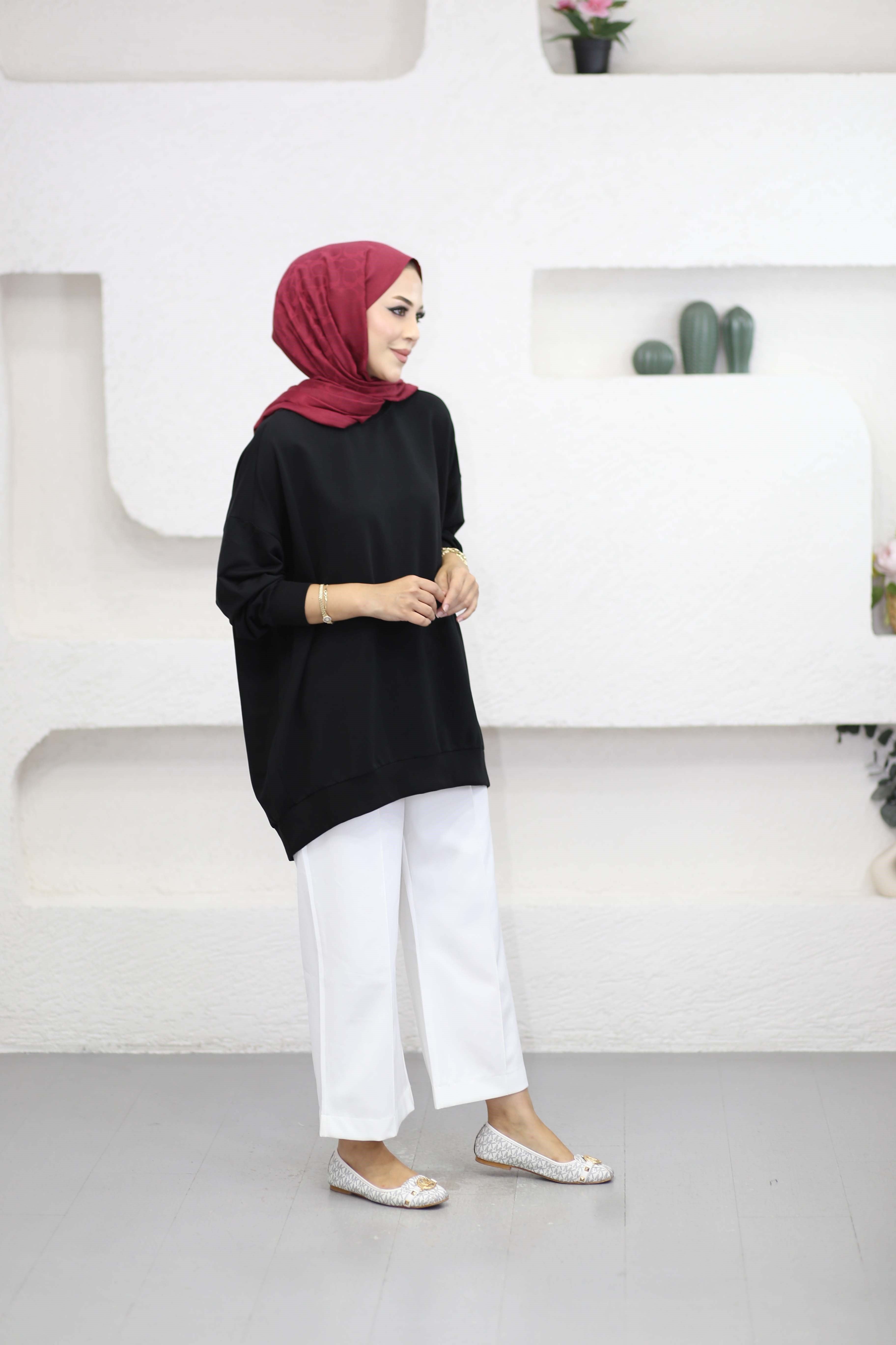 Oversize Sweat Siyah 2382