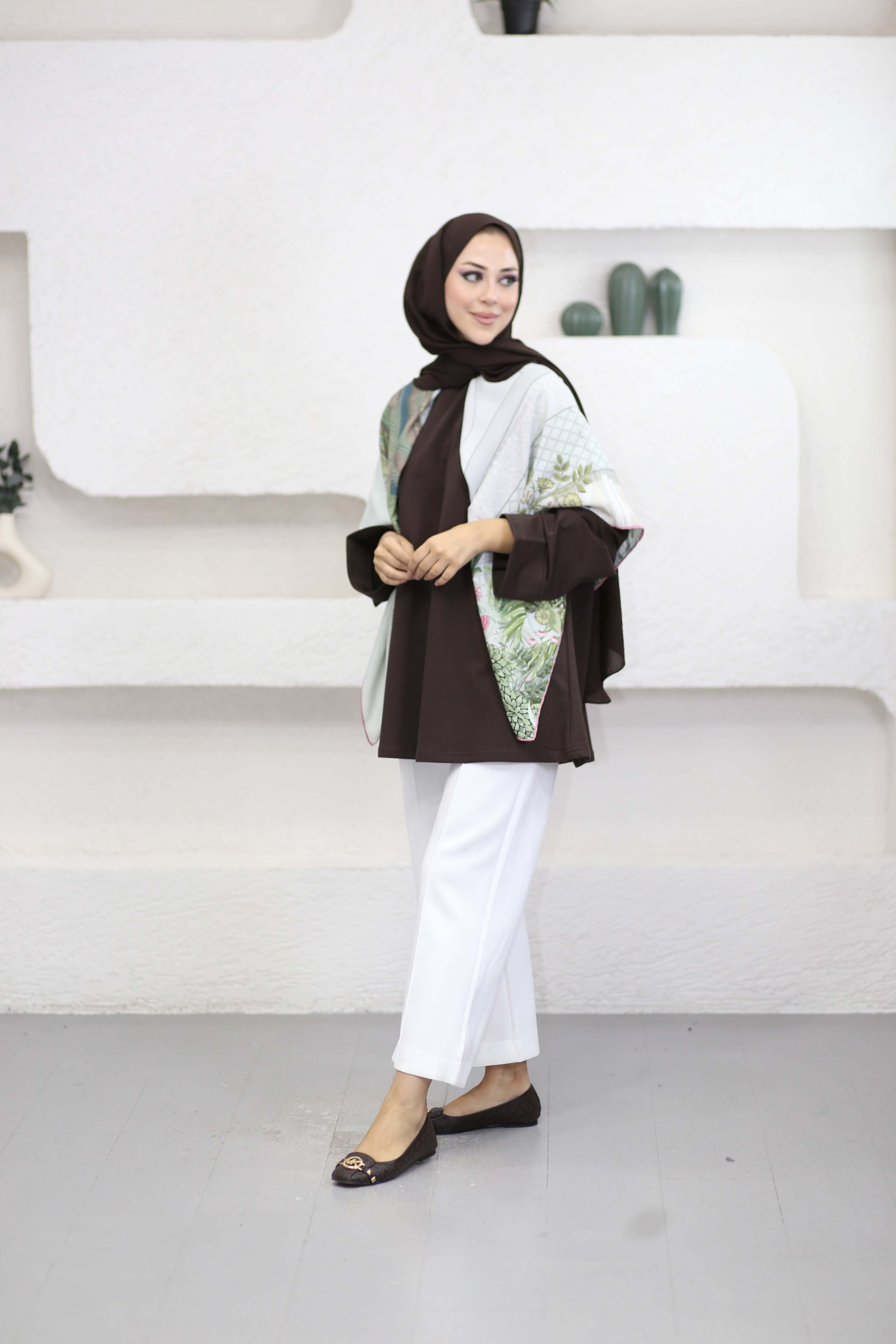 Dikiş Detaylı Sweat Kahverengi 3068