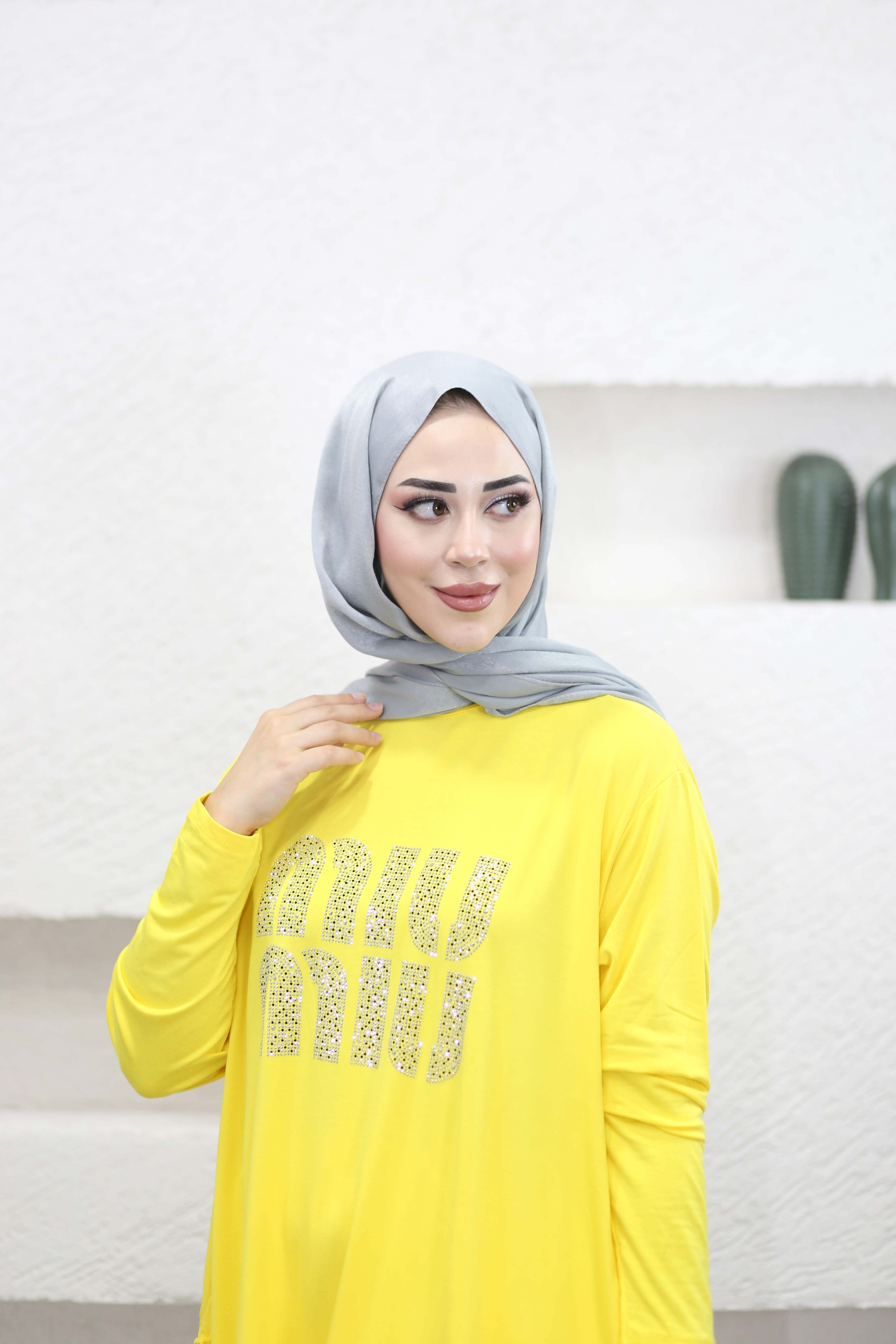 Mıu Taşlı Tunik Sarı 24277