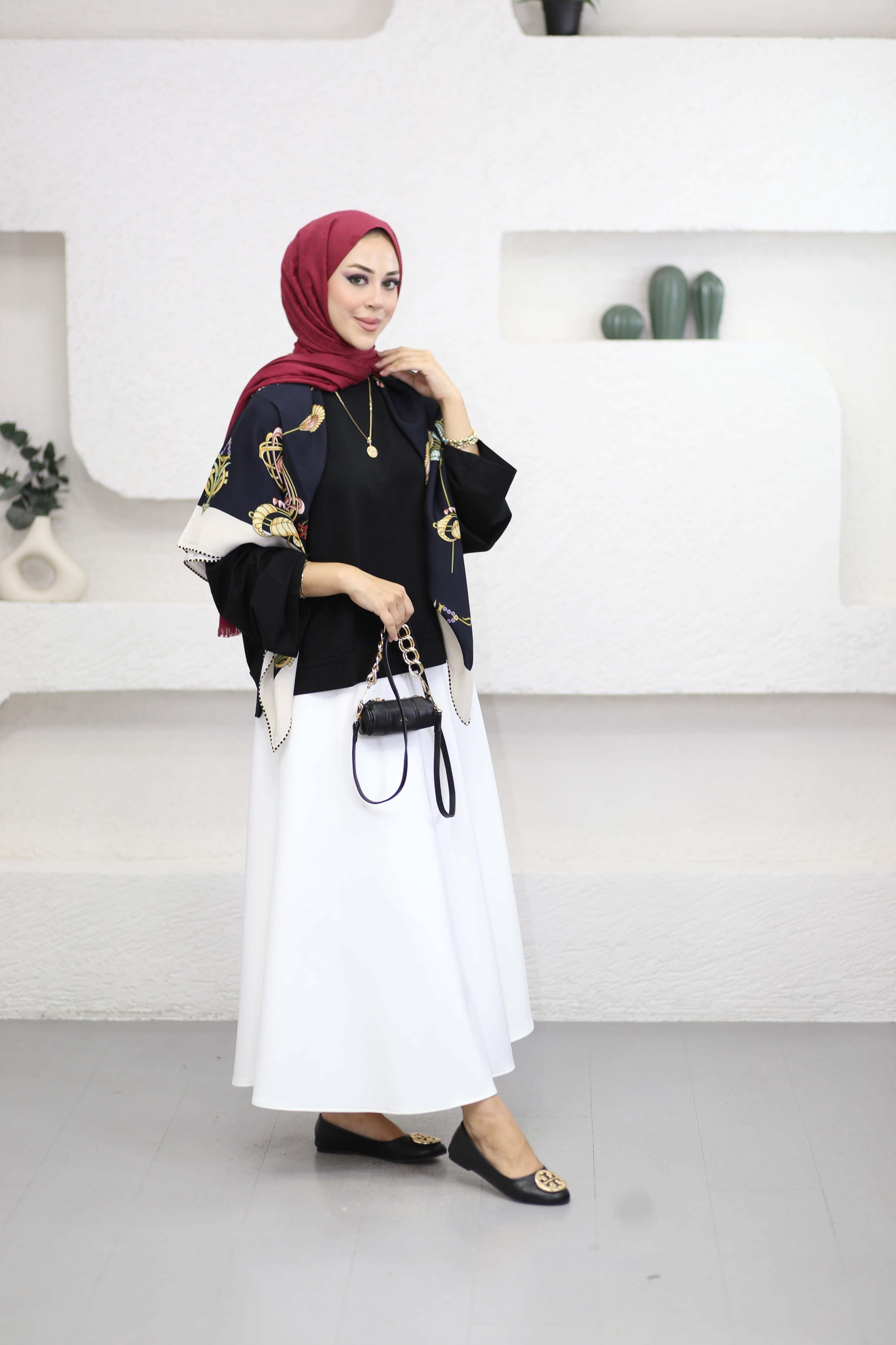 Bisiklet Yaka Kısa Sweat Siyah 3562