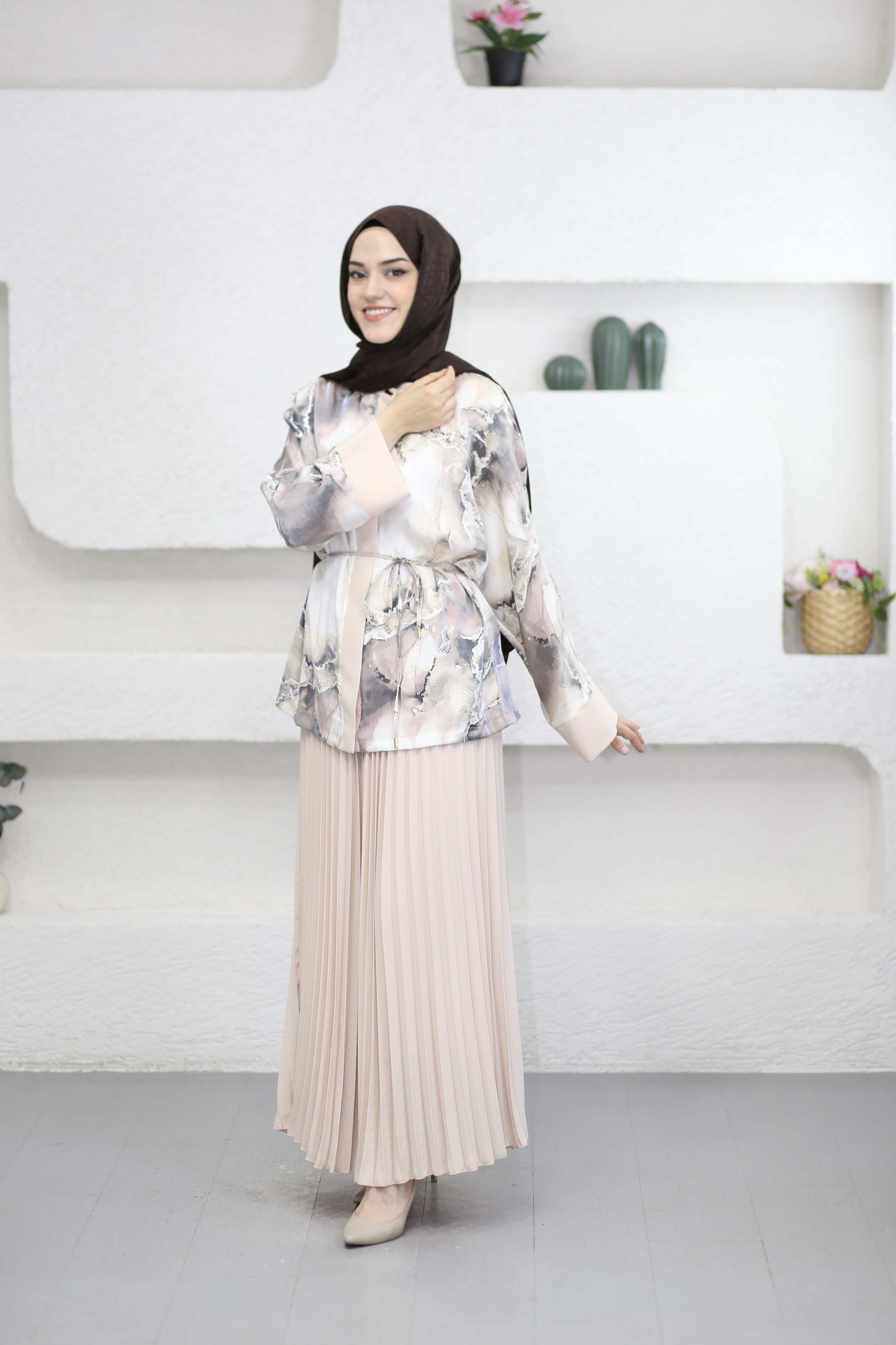 Jade Etekli Takım Bej 5010