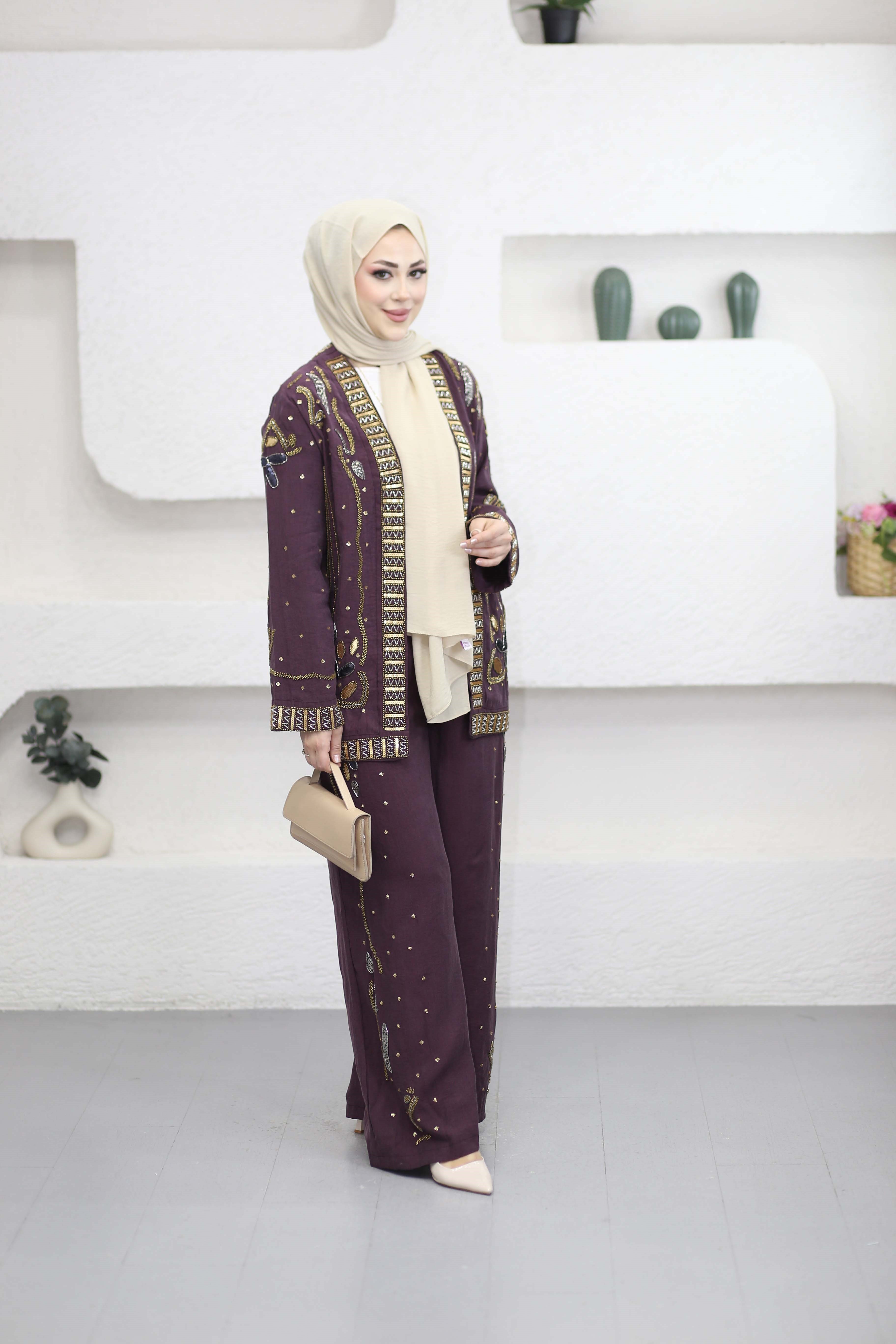 Sharm Takım Bordo 34839