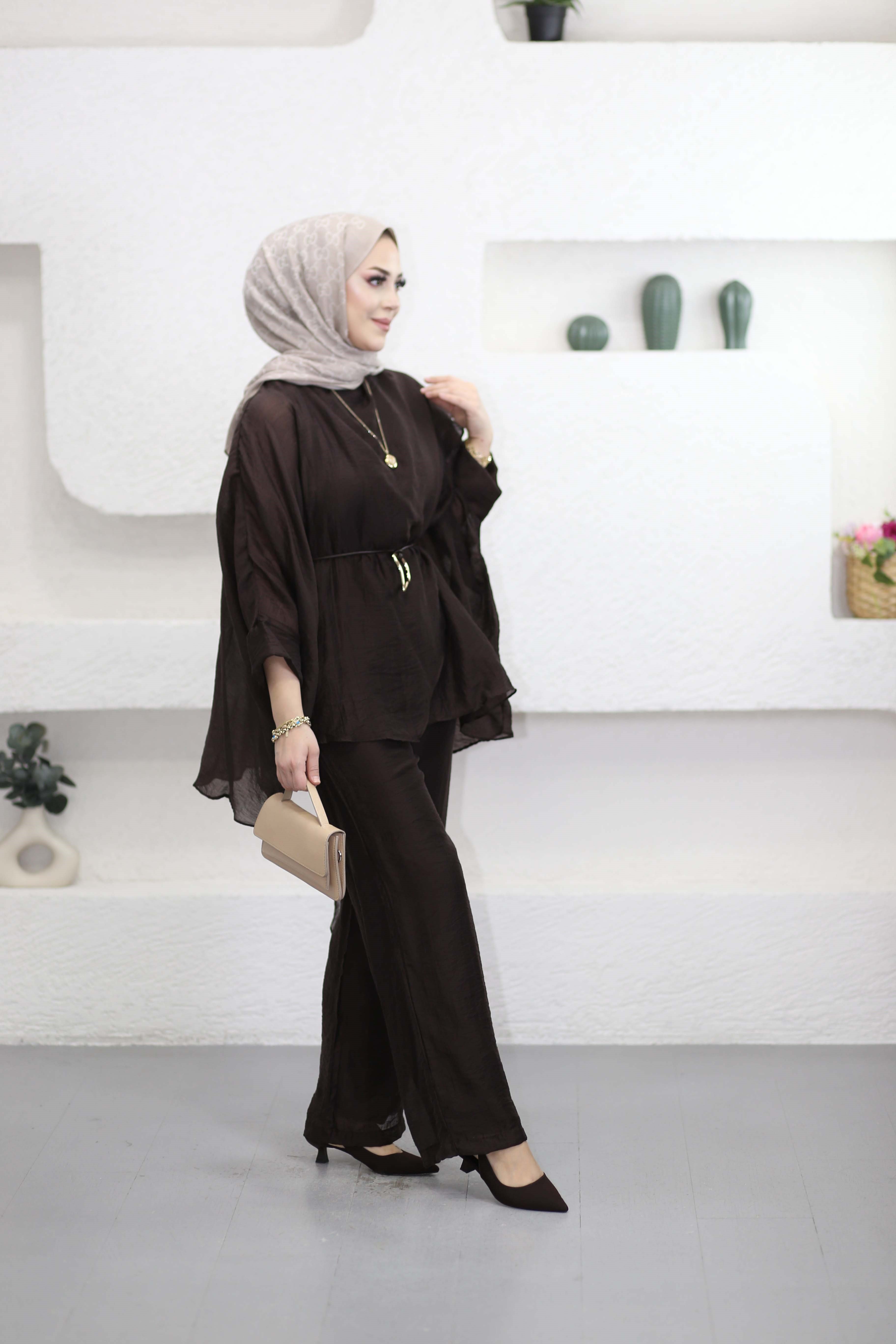Asude Takım Kahverengi 22858