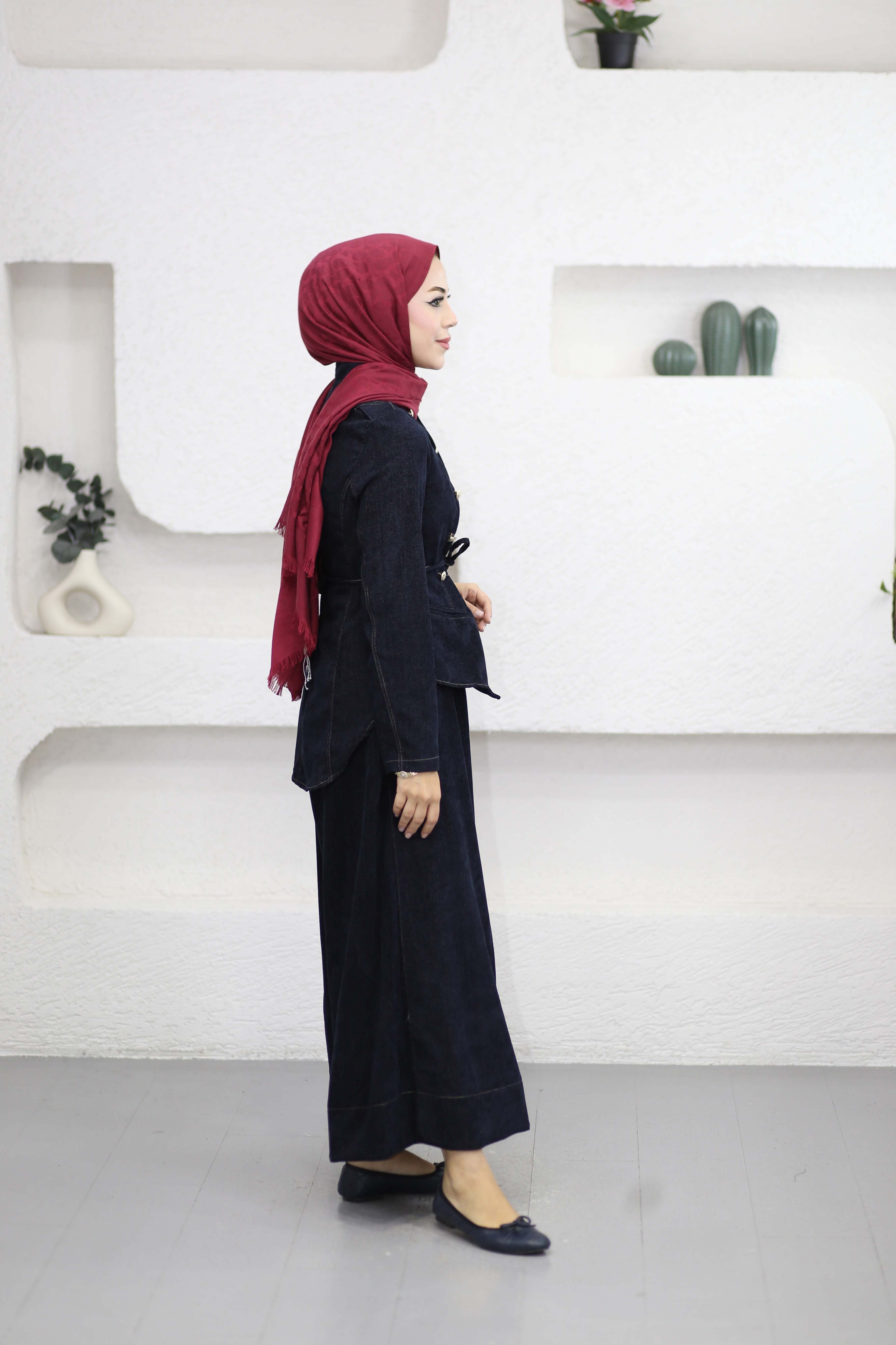 Dikiş Detaylı Takım Lacivert 8757