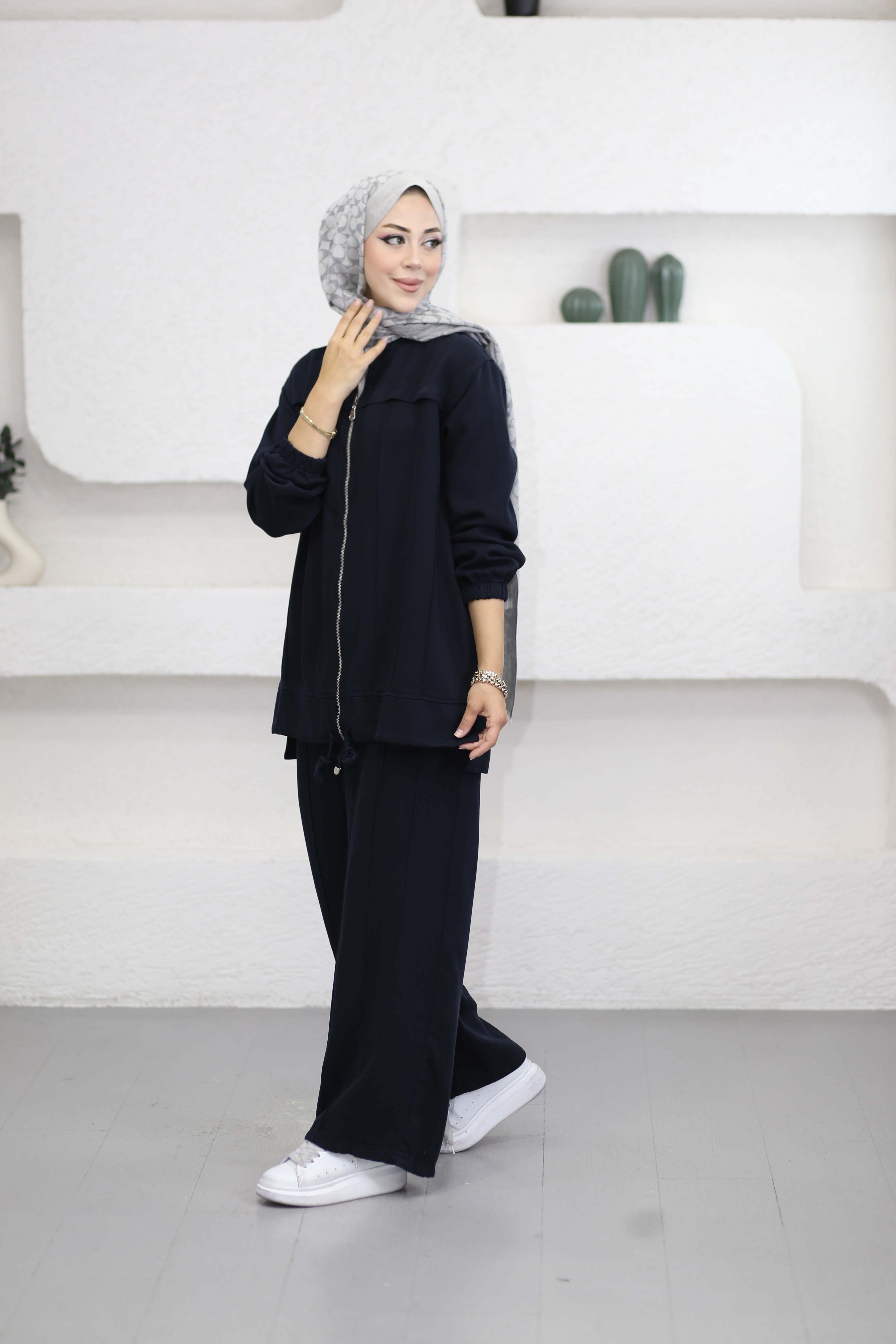 Dikişli Denim Takım Lacivert 7579
