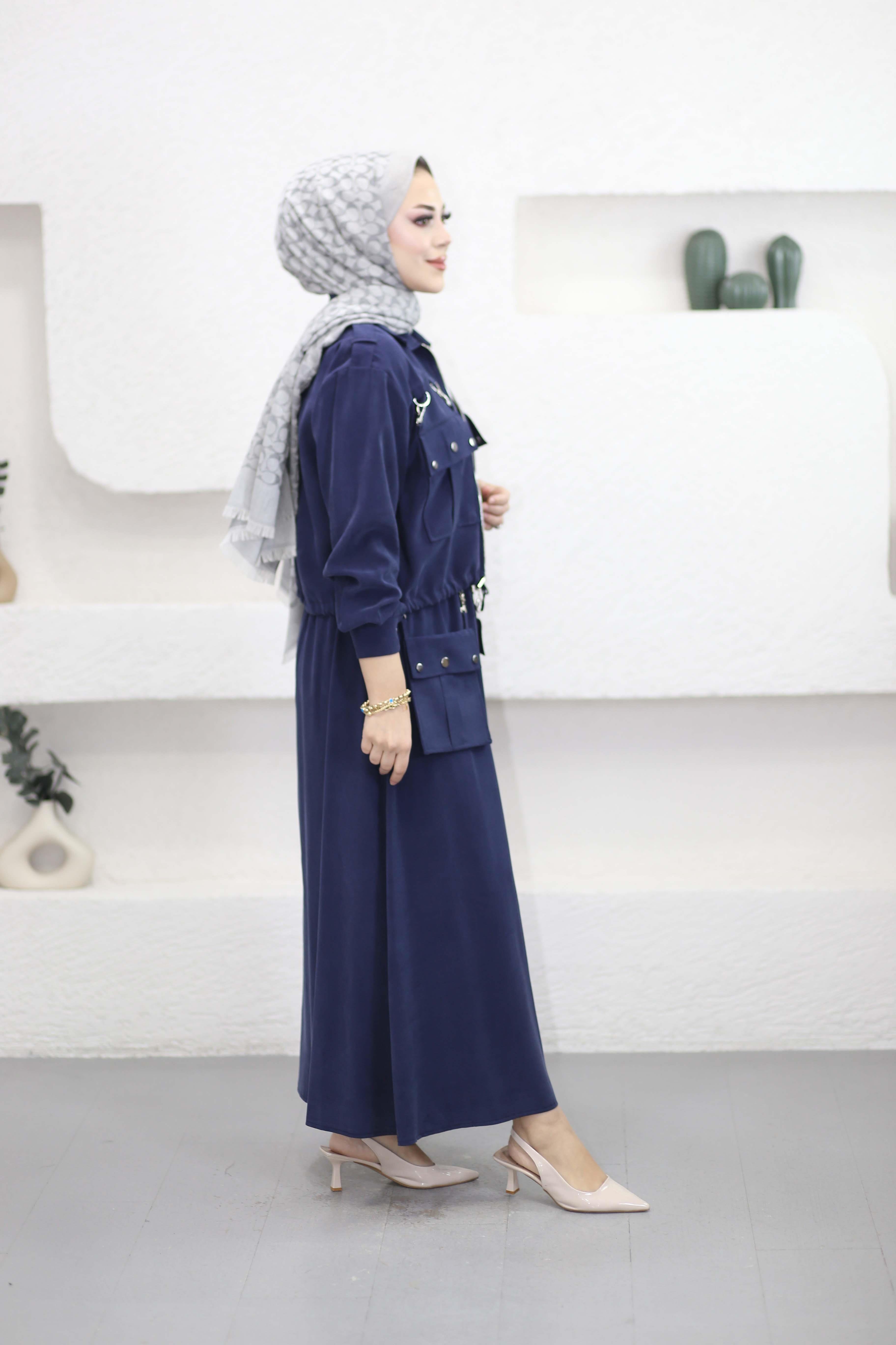 Kancalı Etek Takım Lacivert 1498