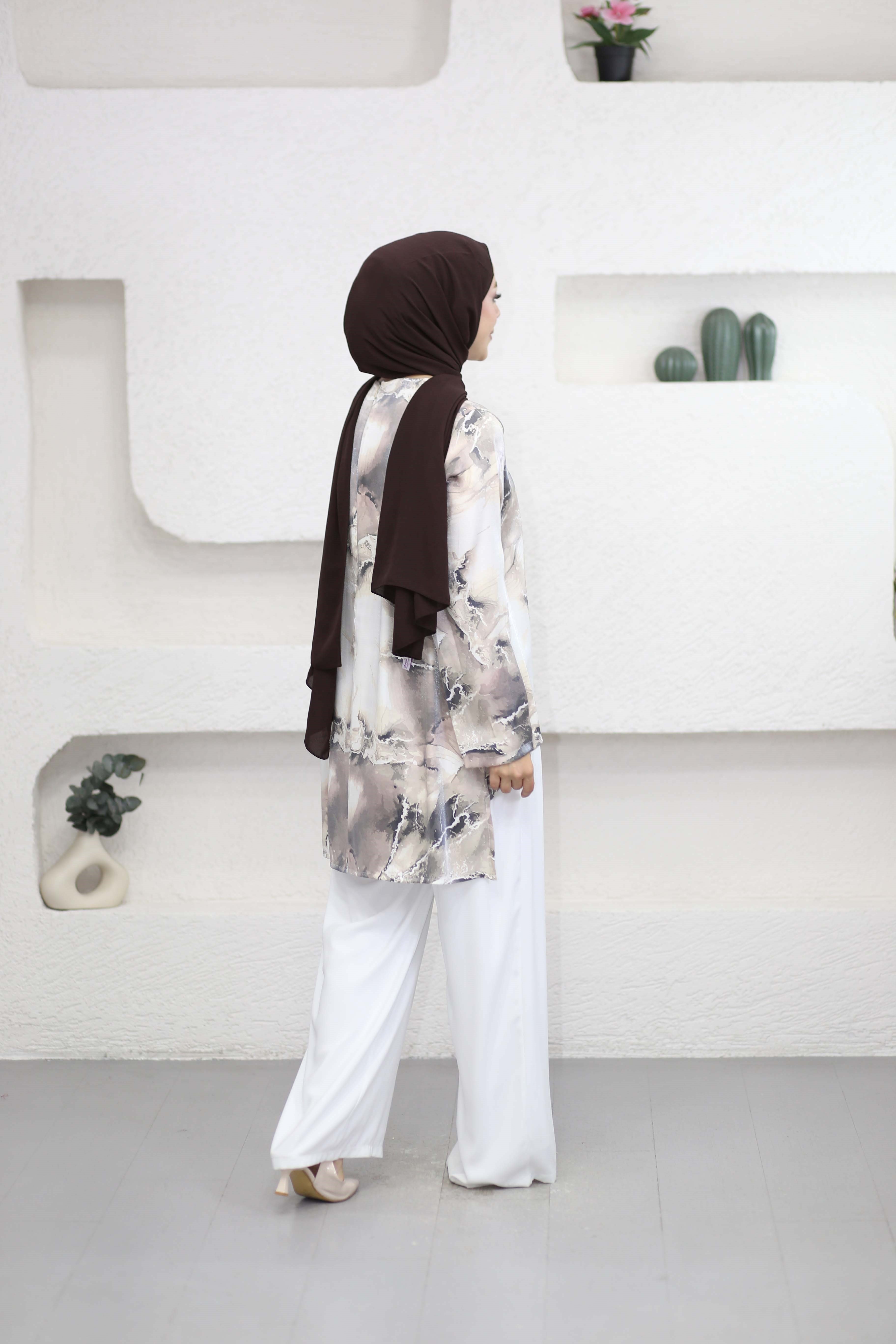 Jade Pantolonlu Takım Beyaz 5011