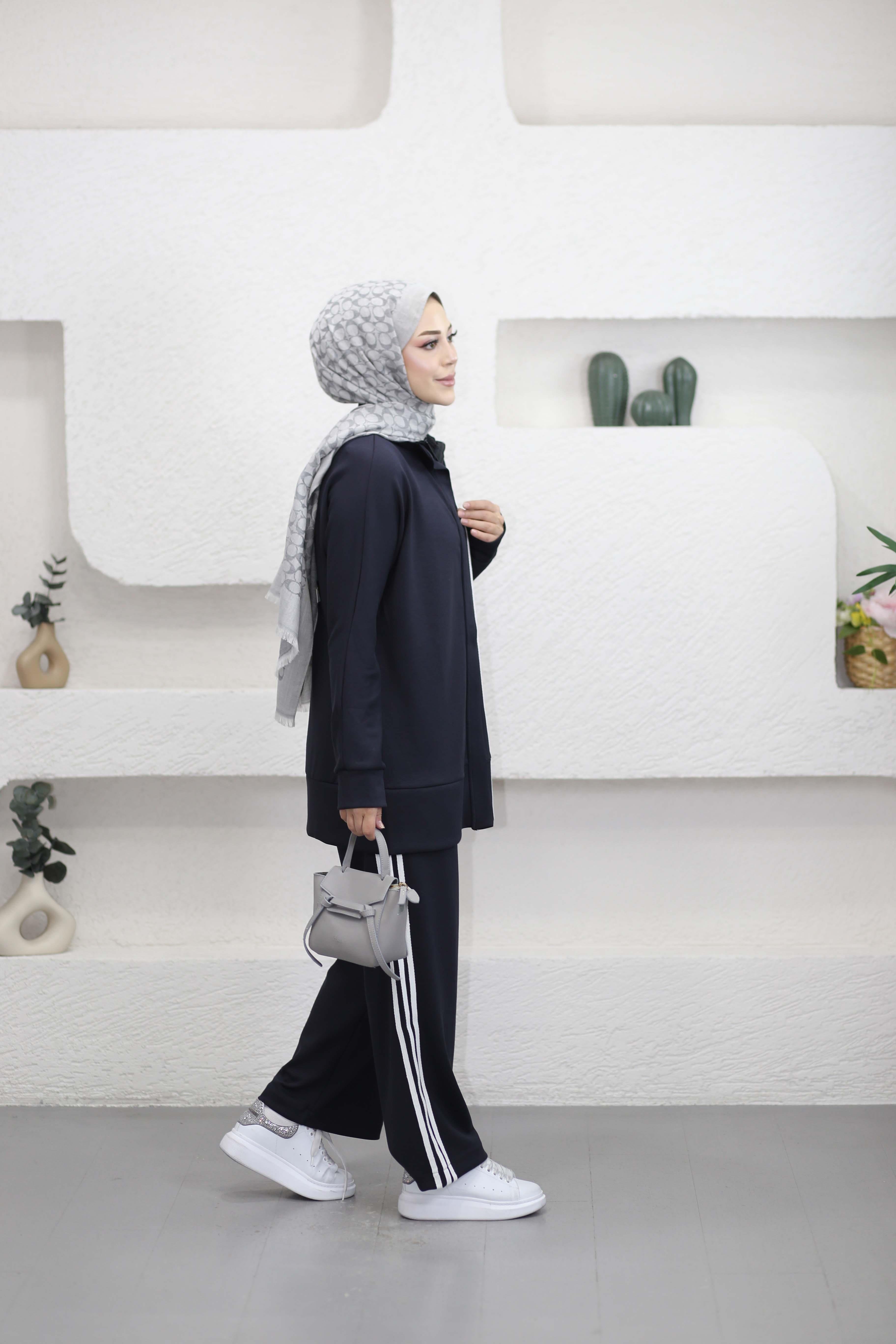 Dikiş Şeritli Spor Takım Antrasit 22754
