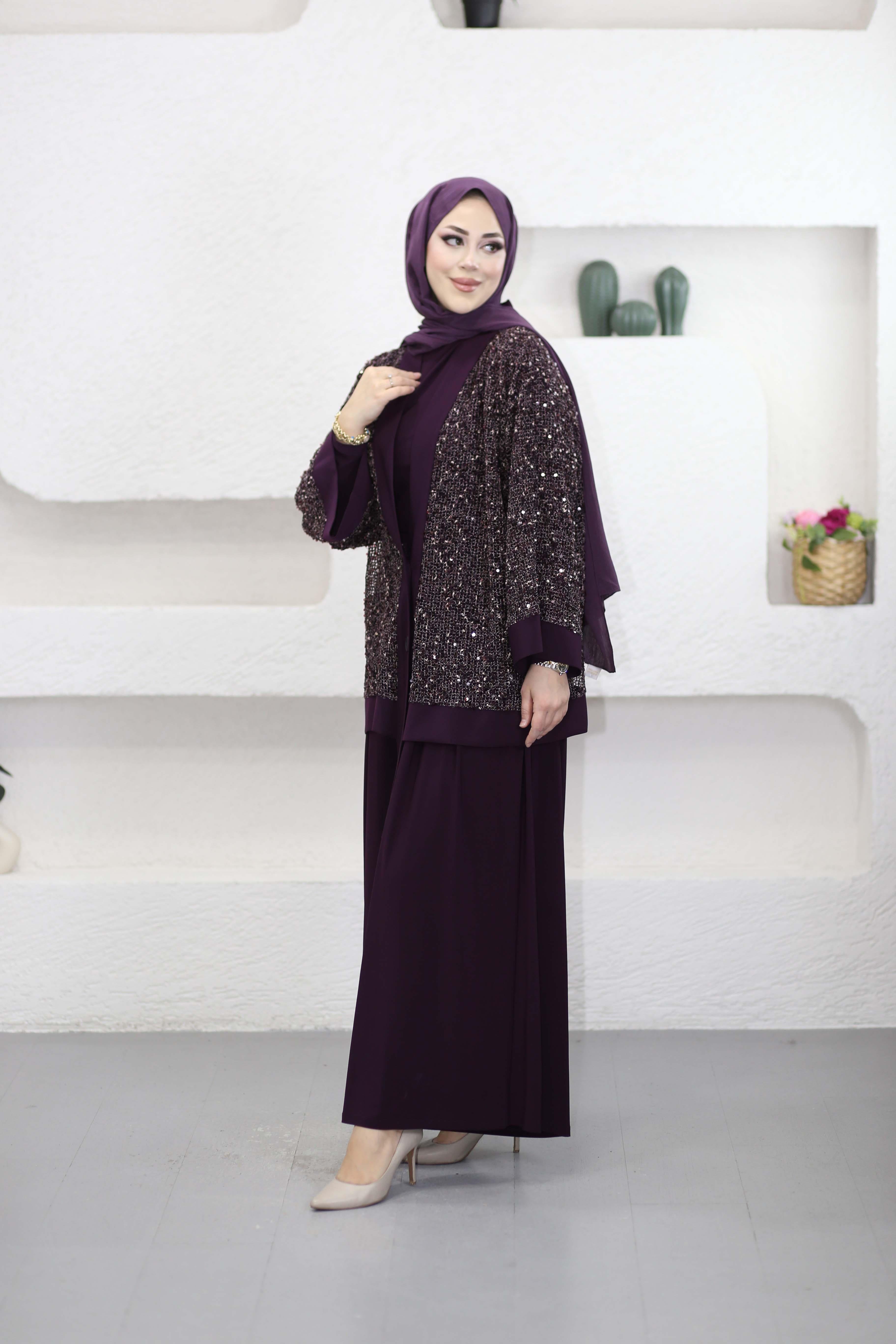 Premium Stil Takım Mor 6492
