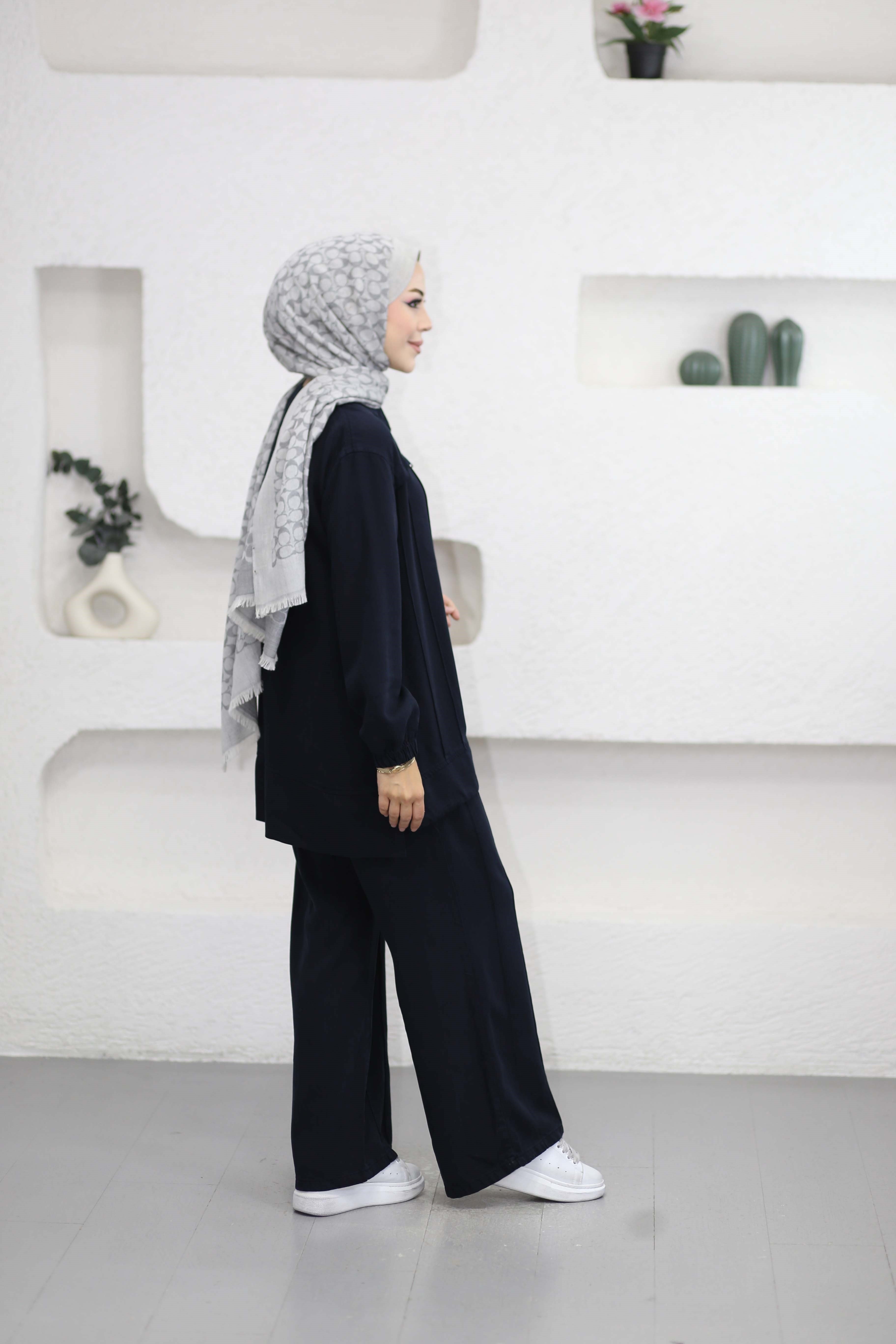 Dikişli Denim Takım Lacivert 7579
