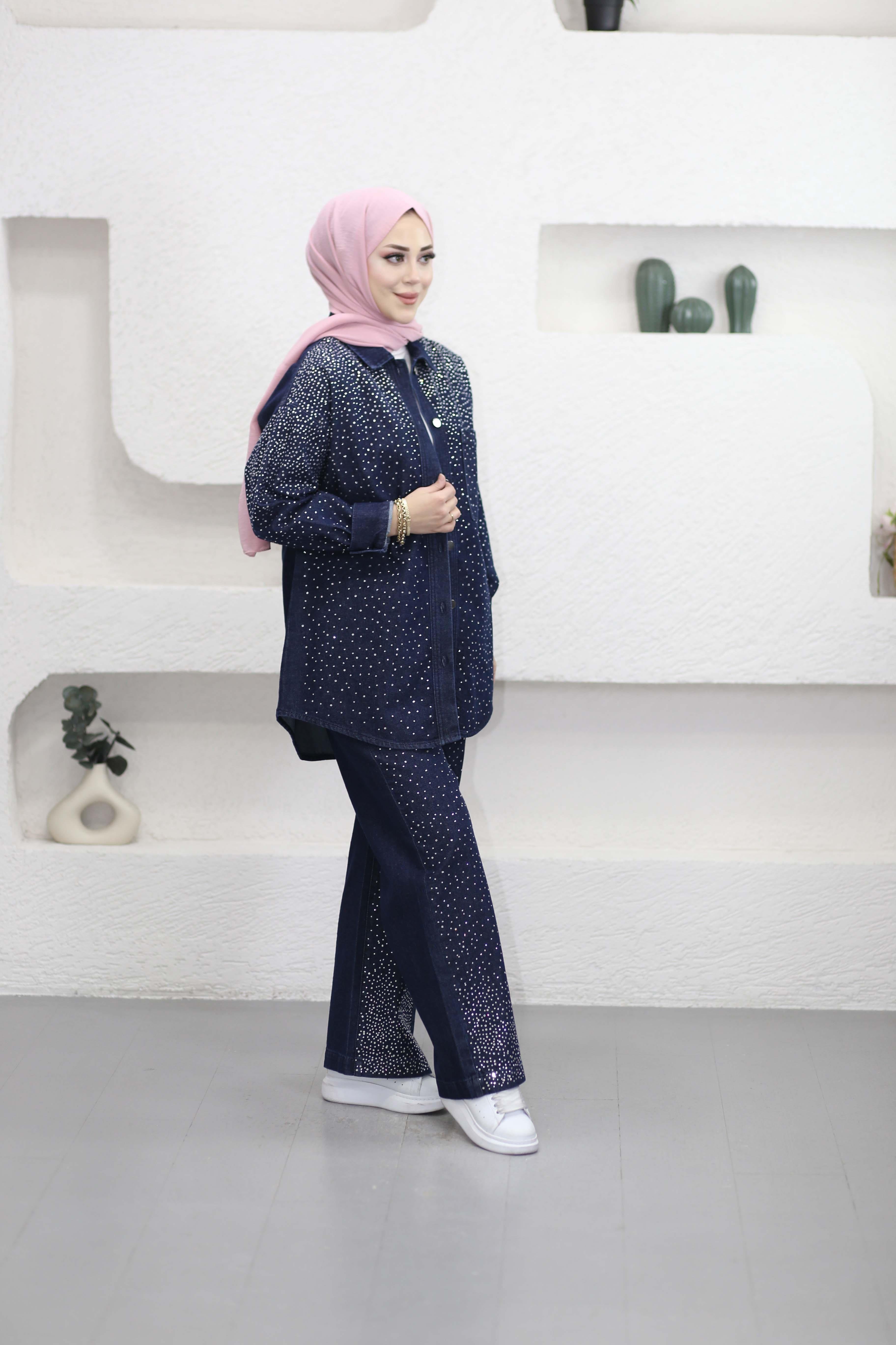 Denim Shine Takım Koyu Mavi 7469