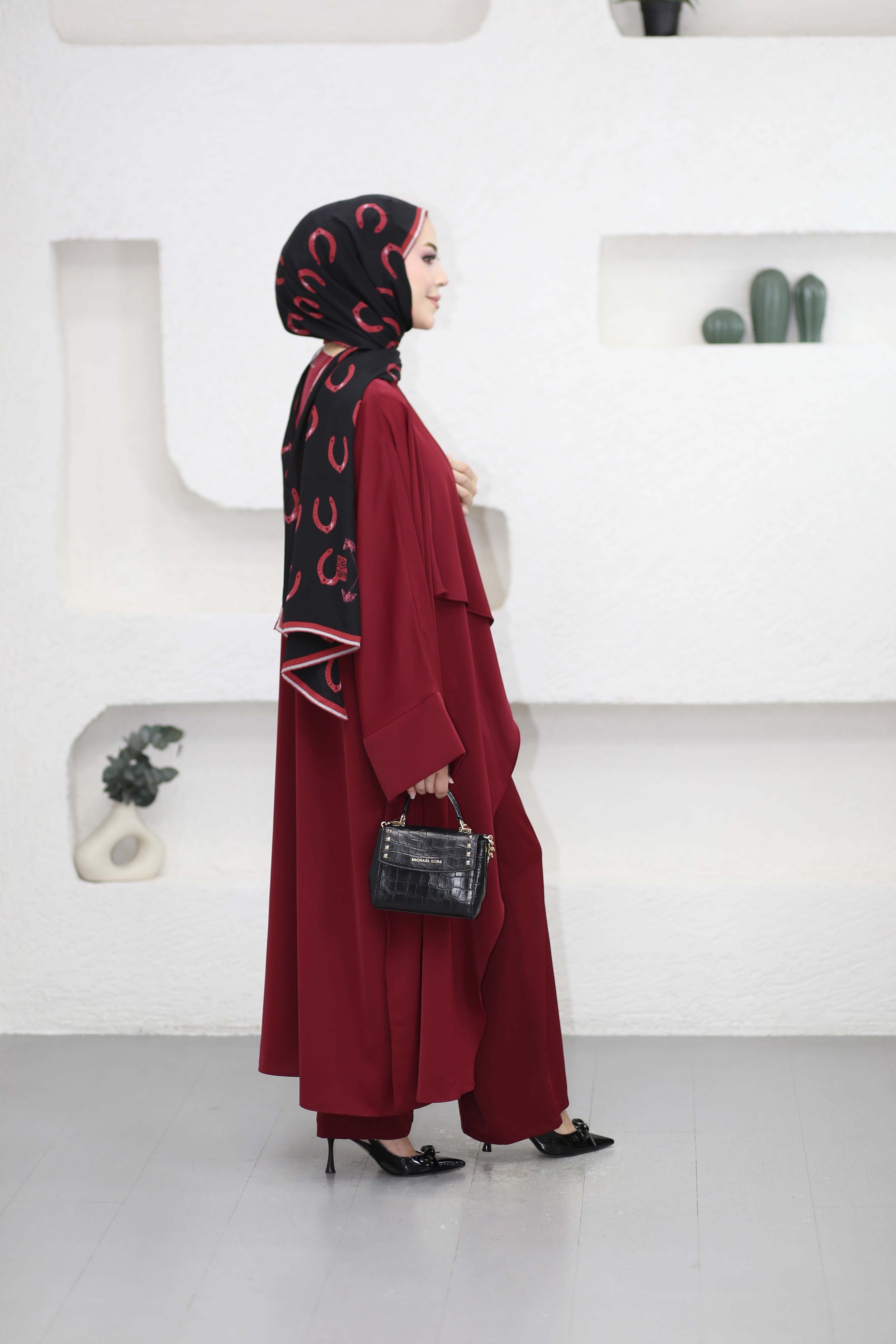 Selen Üçlü Takım Bordo 2900