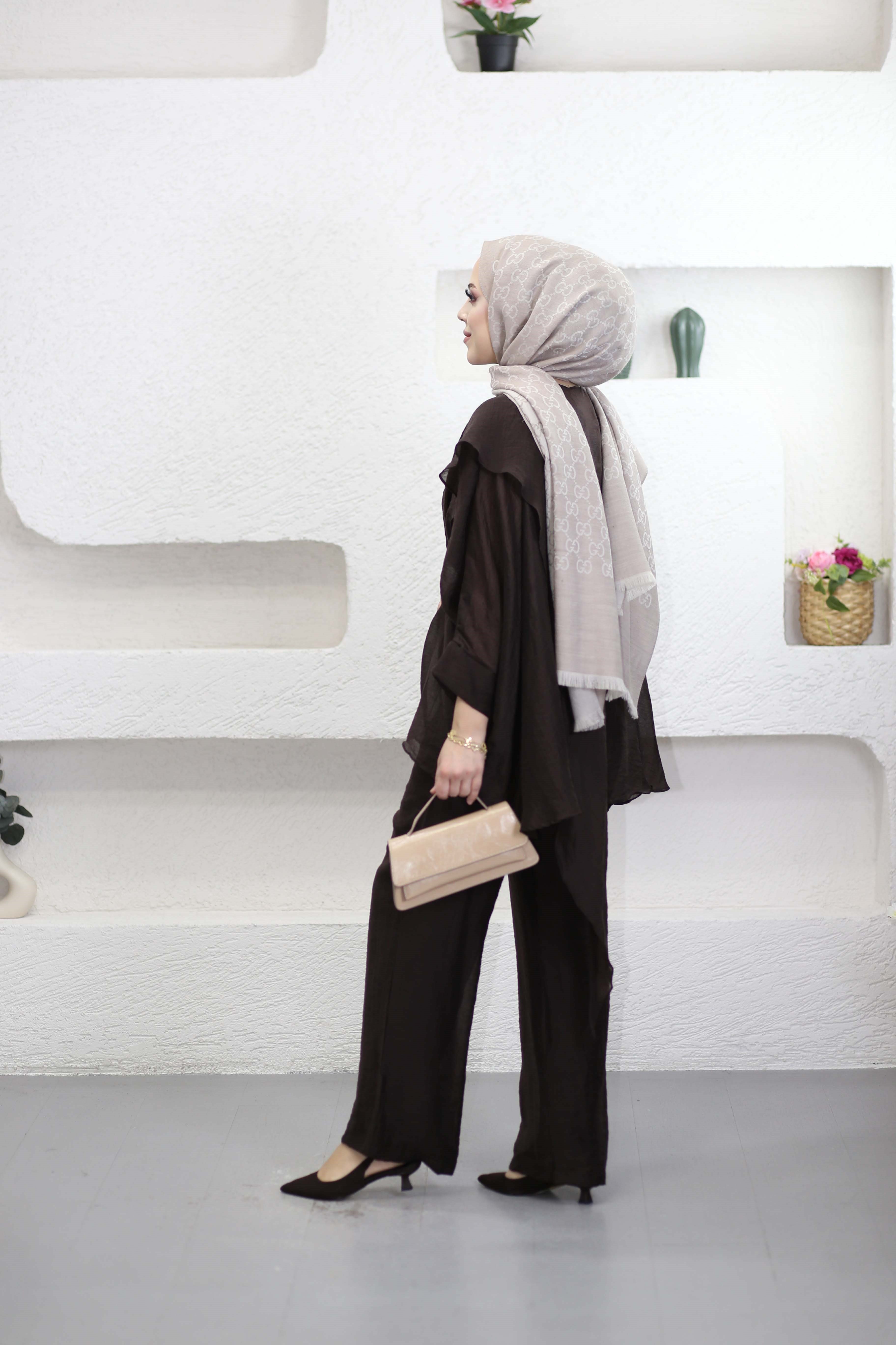 Asude Takım Kahverengi 22858