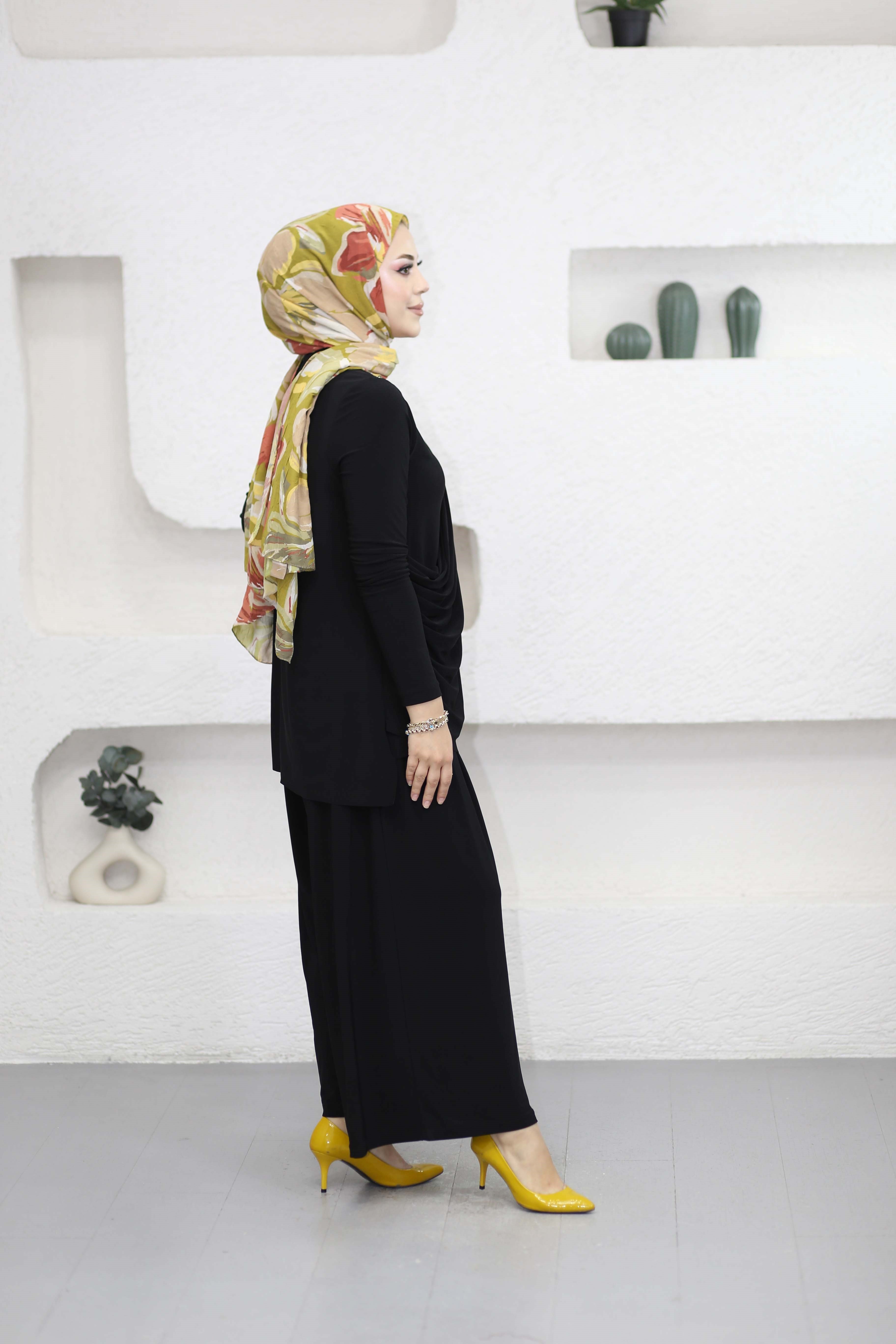 Asude Sandy Takım Siyah 0947