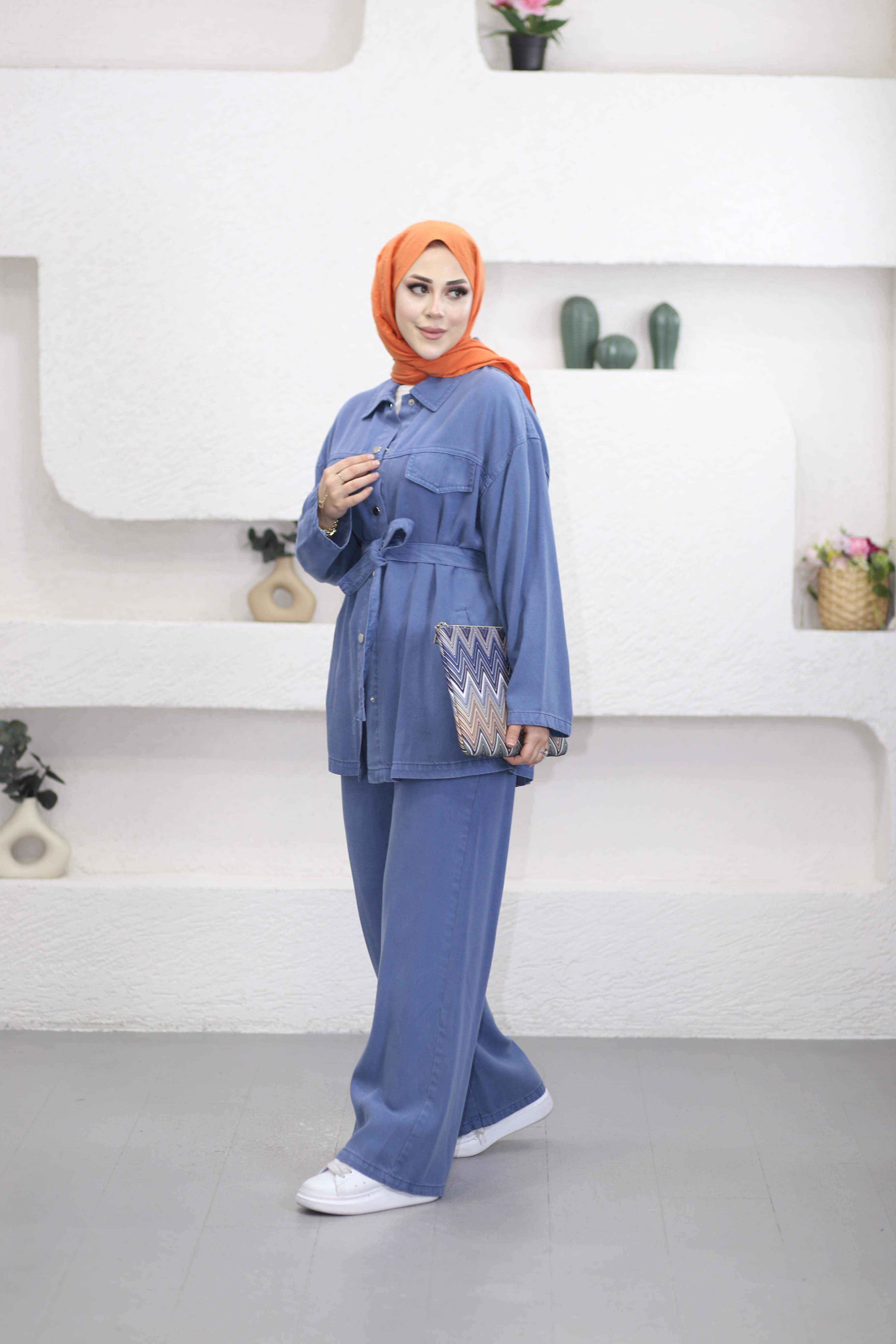 Ebru Denim Takım Mavi 7431