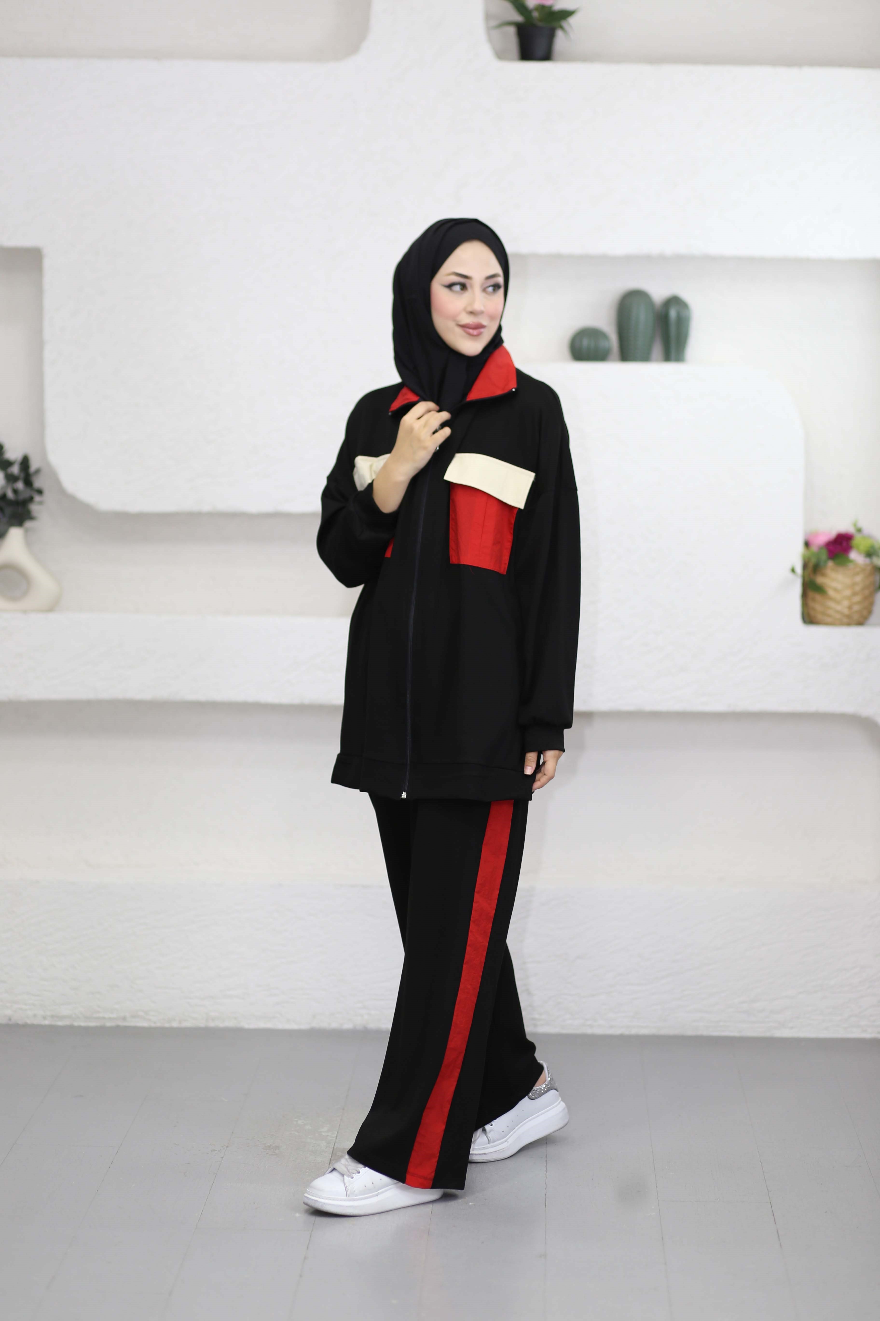Cepleri Renkli Spor Takım Siyah 2662