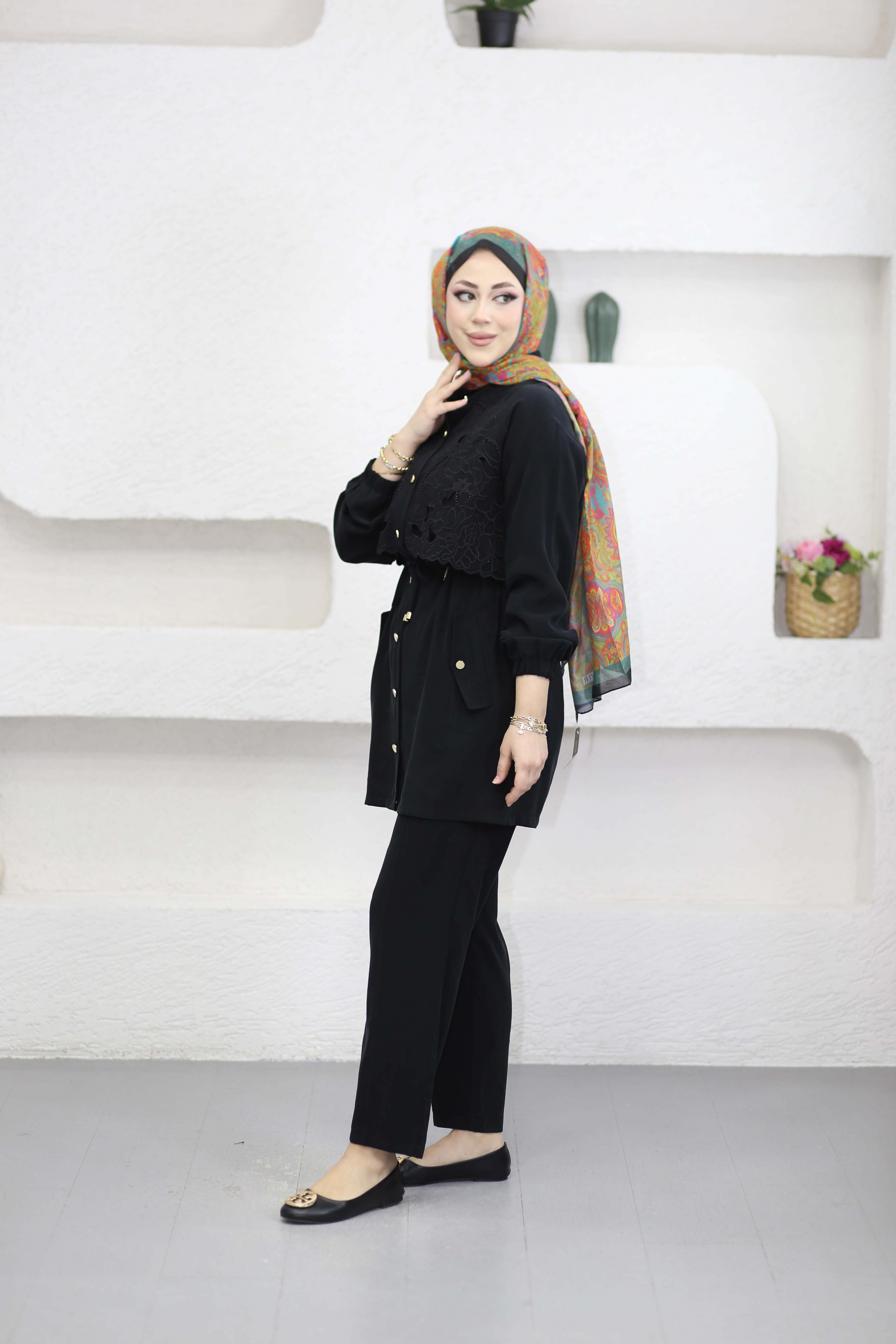 Flora Takım Siyah 1487