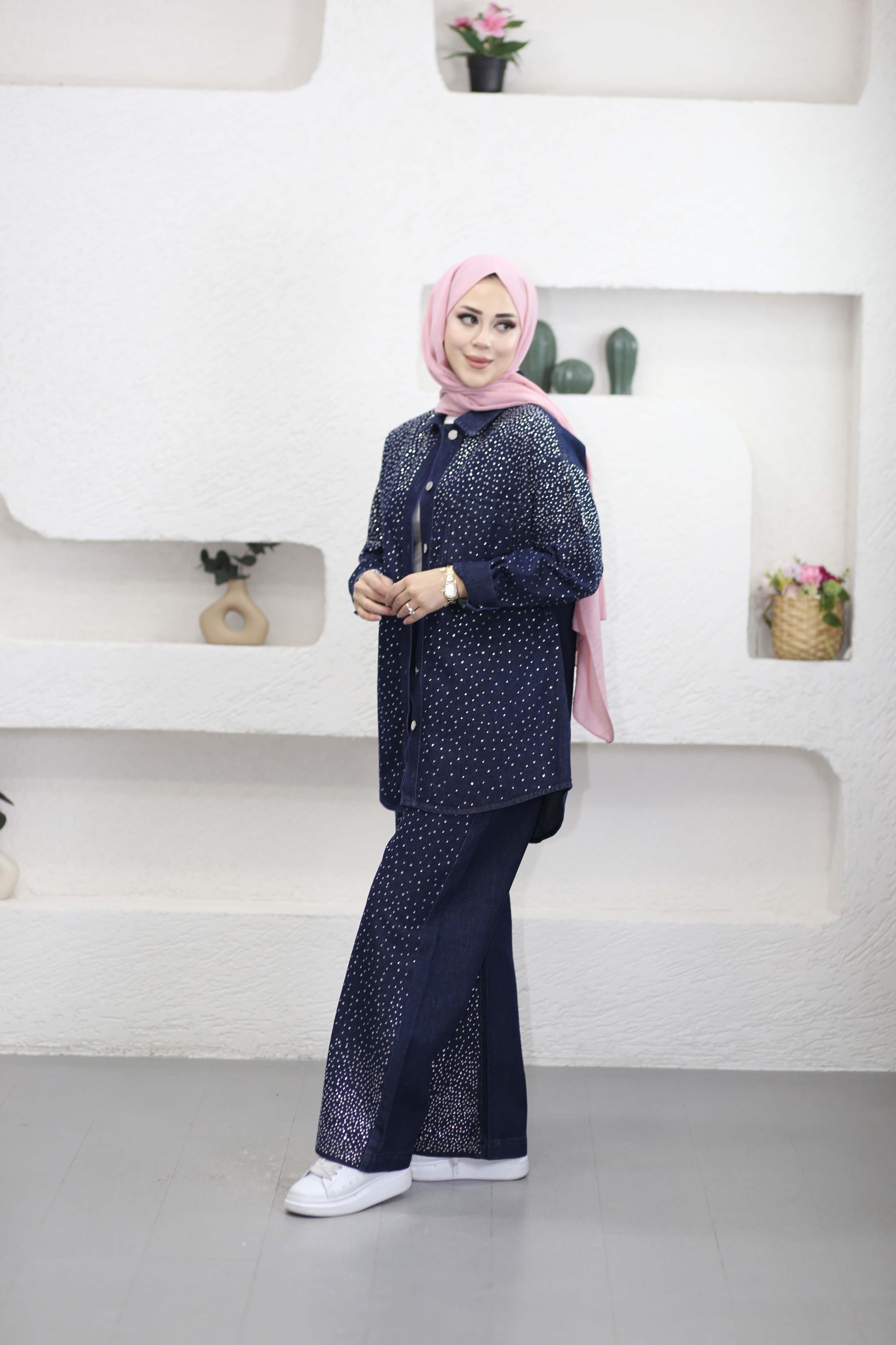 Denim Shine Takım Koyu Mavi 7469