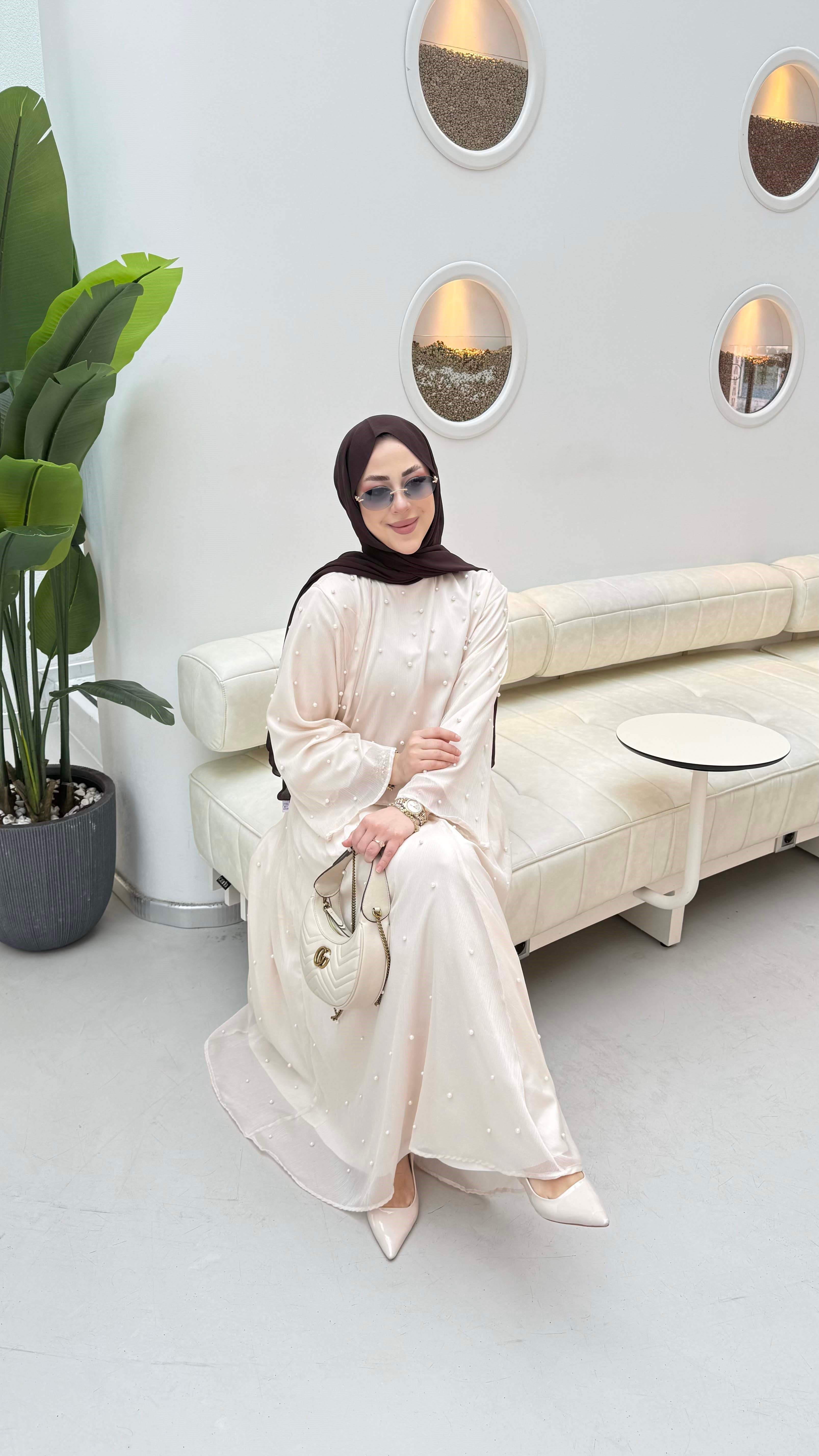 İncili Sim Takım Bej 5760