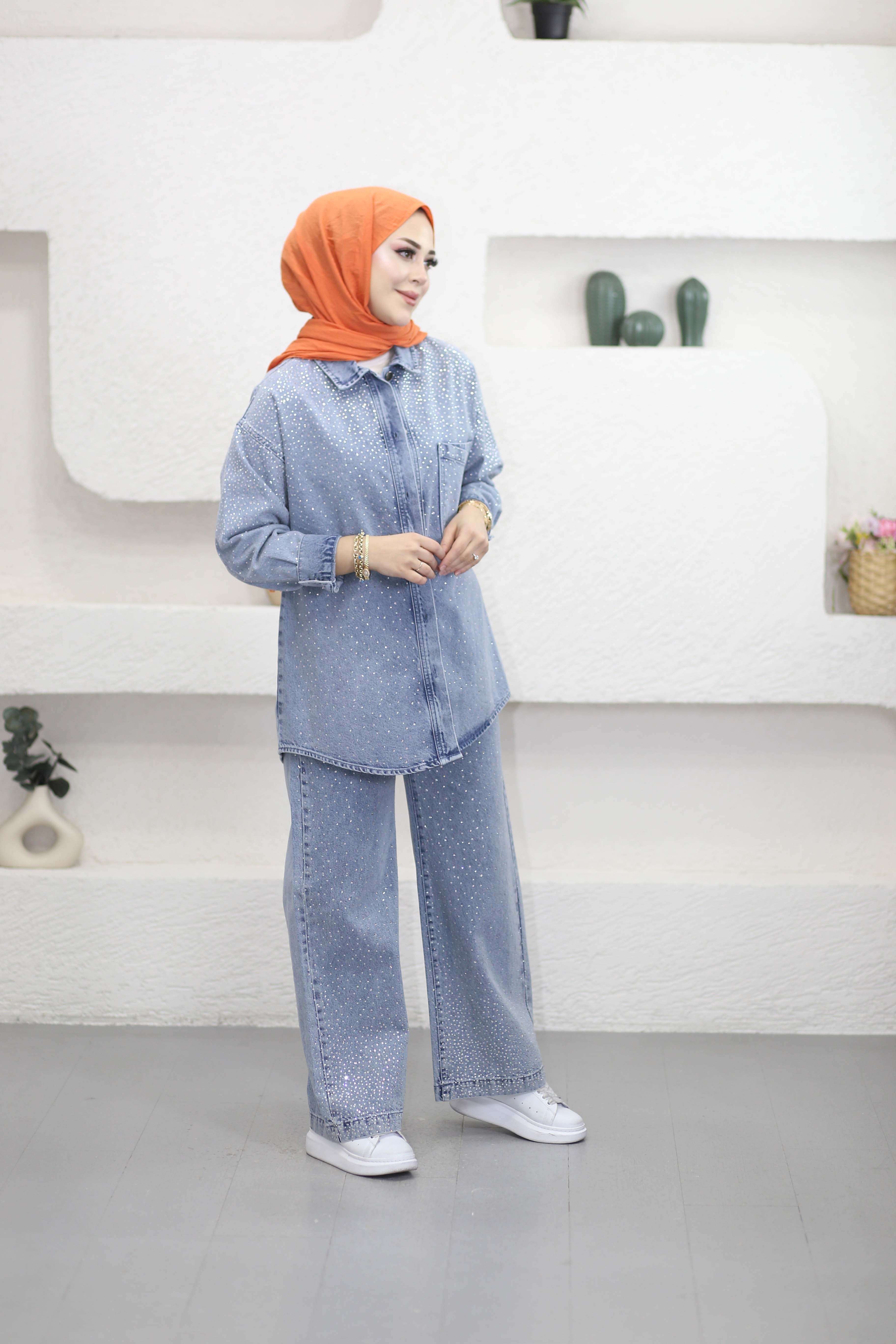 Denim Shine Takım Açık Mavi 7469