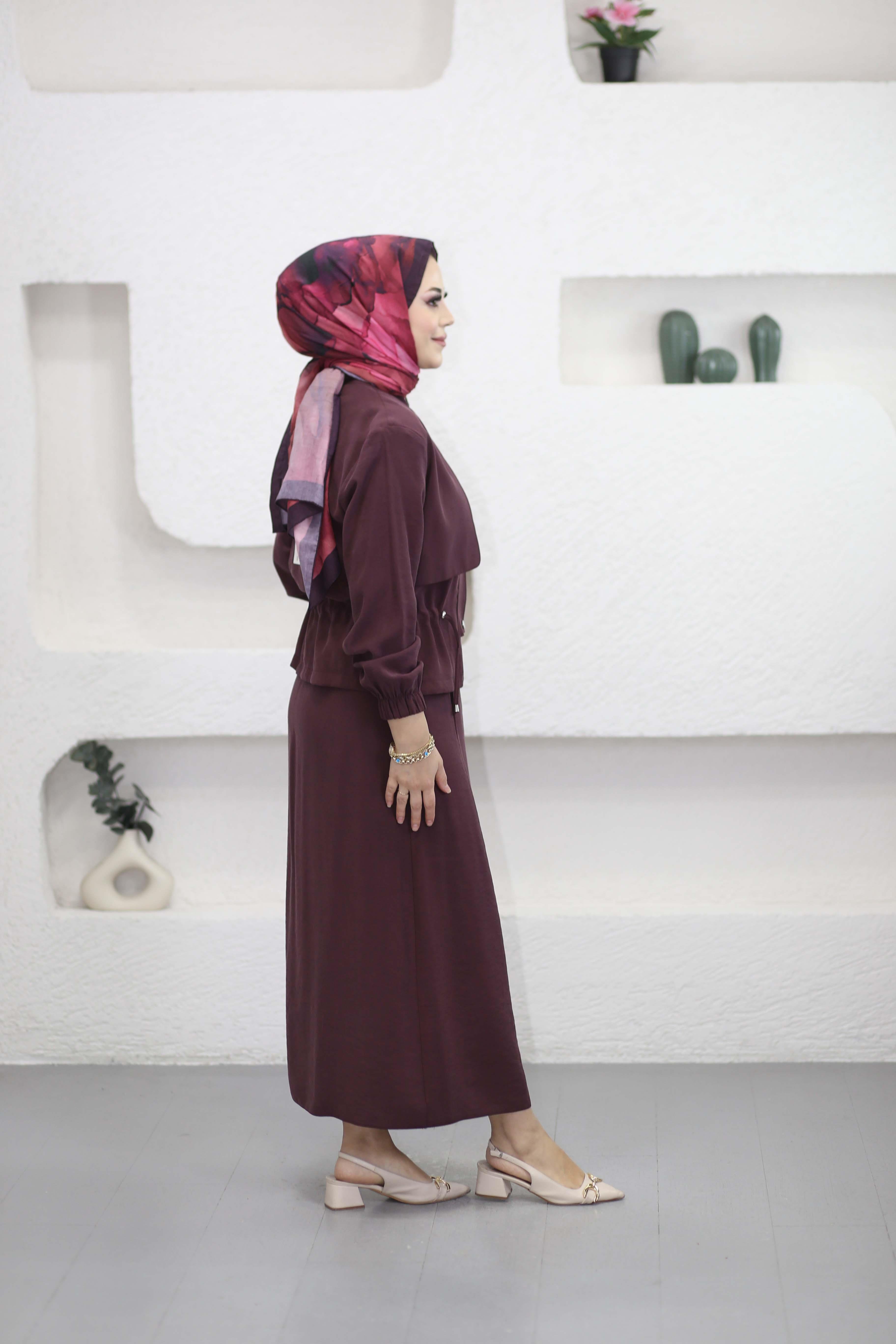 Nevra Etekli Takım Bordo 1468
