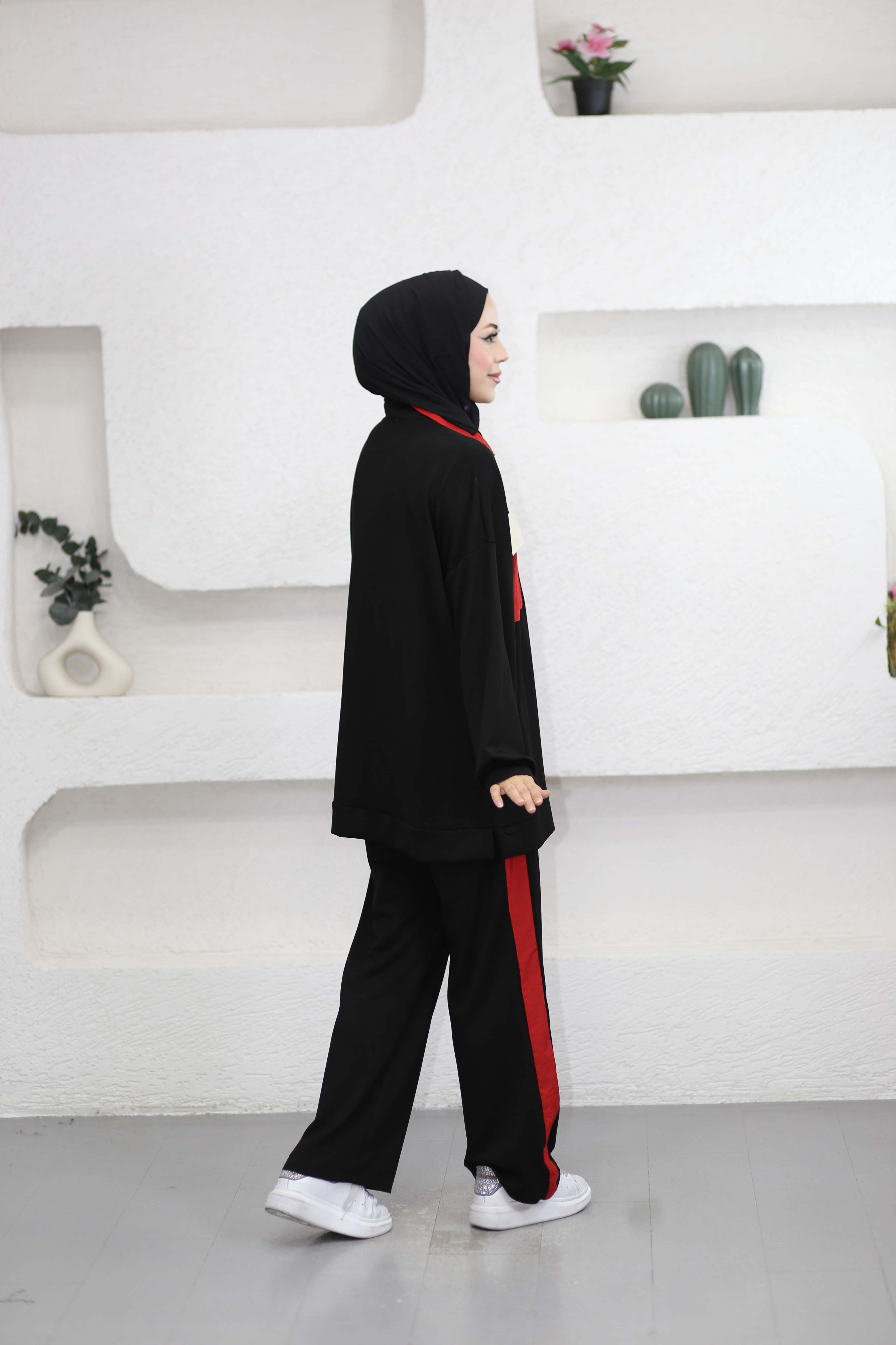 Cepleri Renkli Spor Takım Siyah 2662