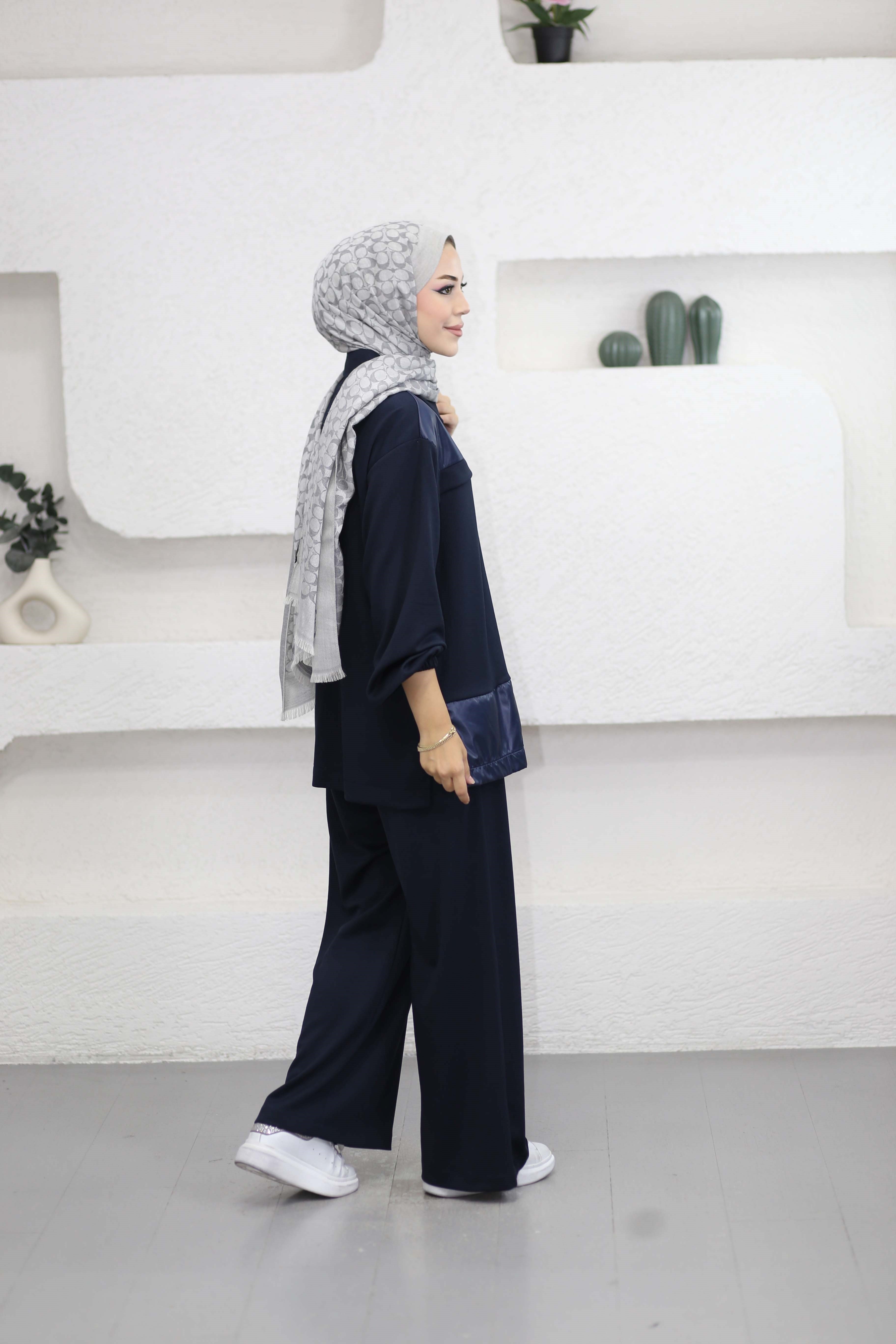 Paraşüt Detaylı Basıc Takım Lacivert 22946