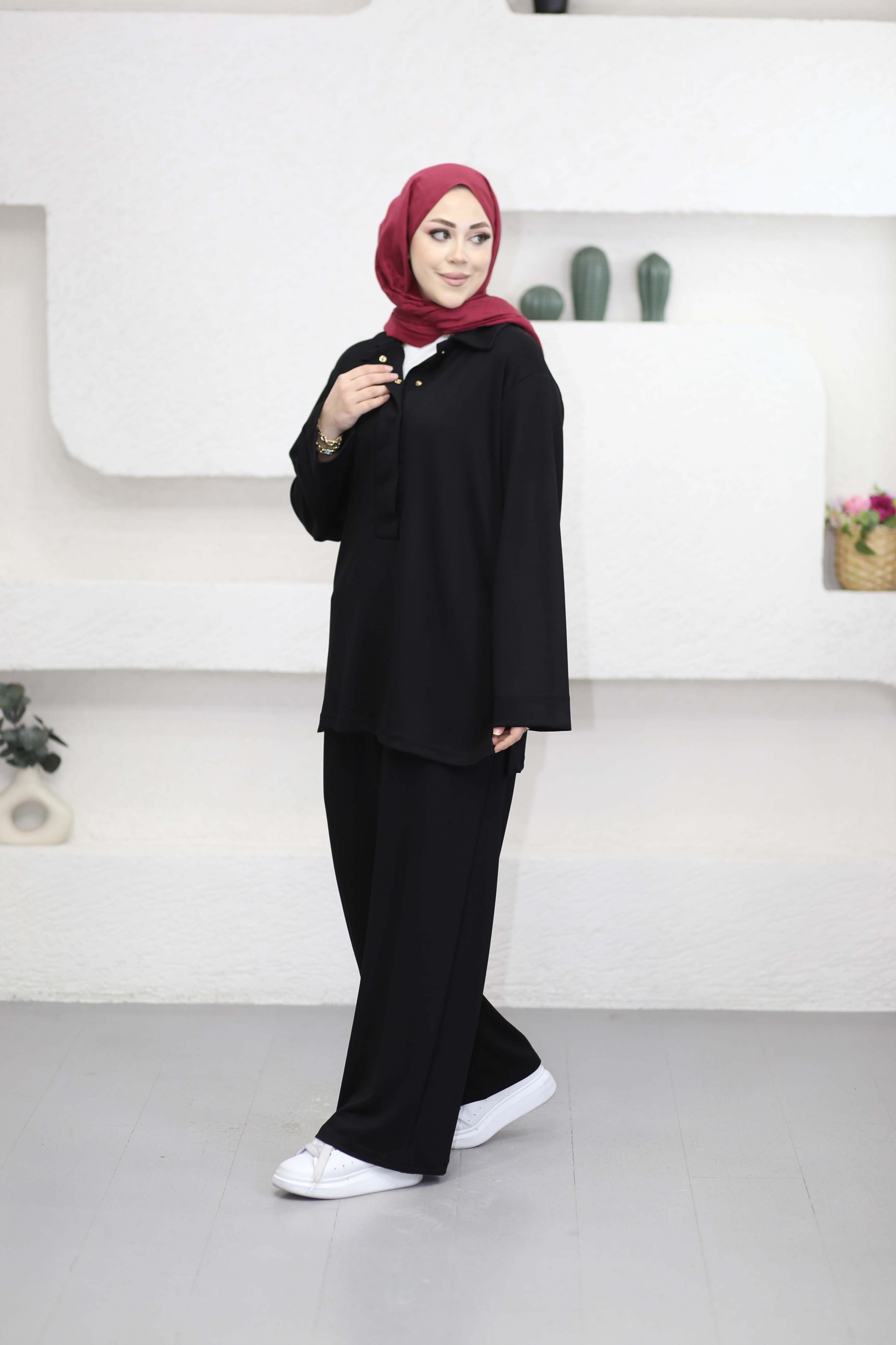 Yasemin Takım Siyah 6477