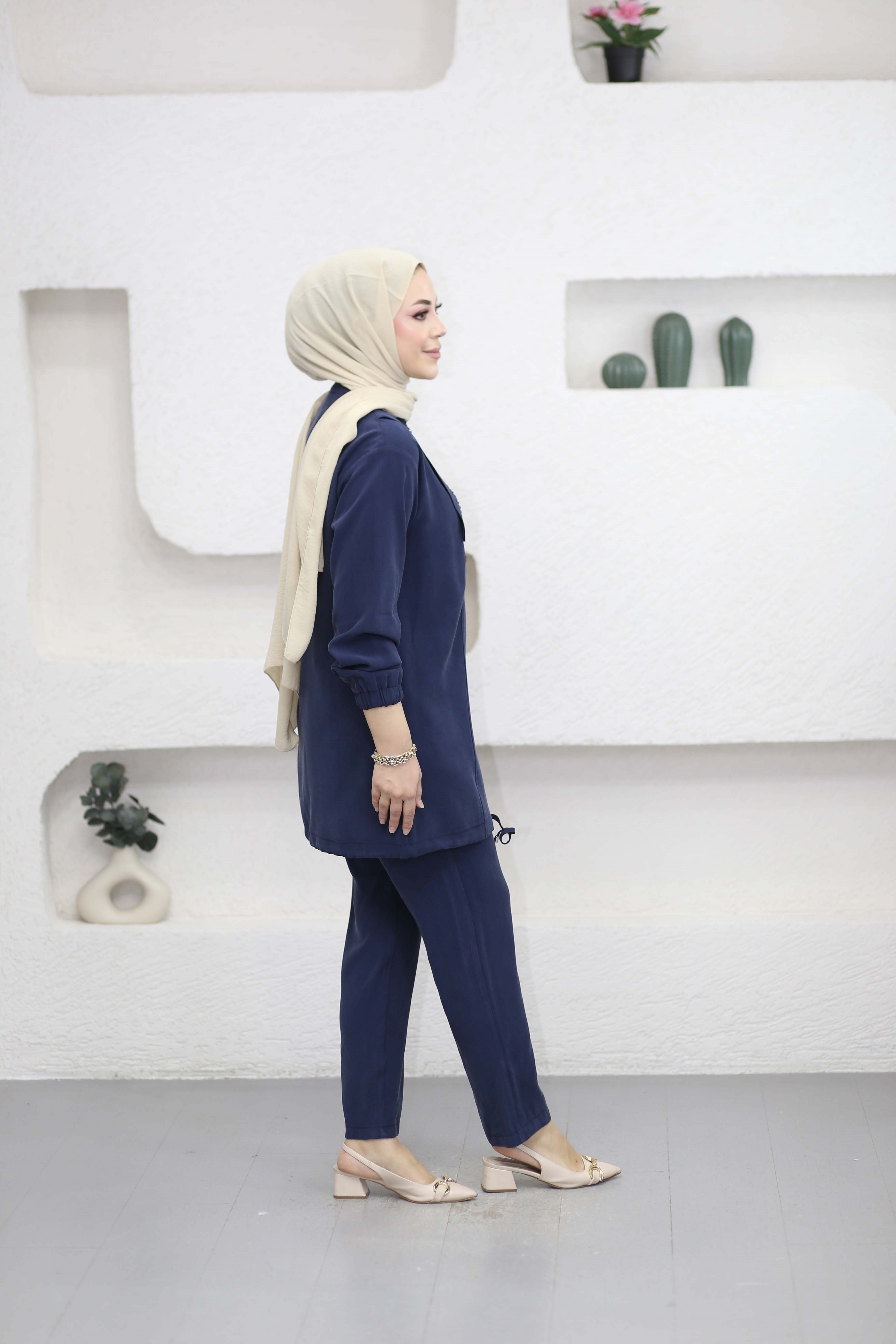 Yan Detaylı Spor Takım Lacivert 1547