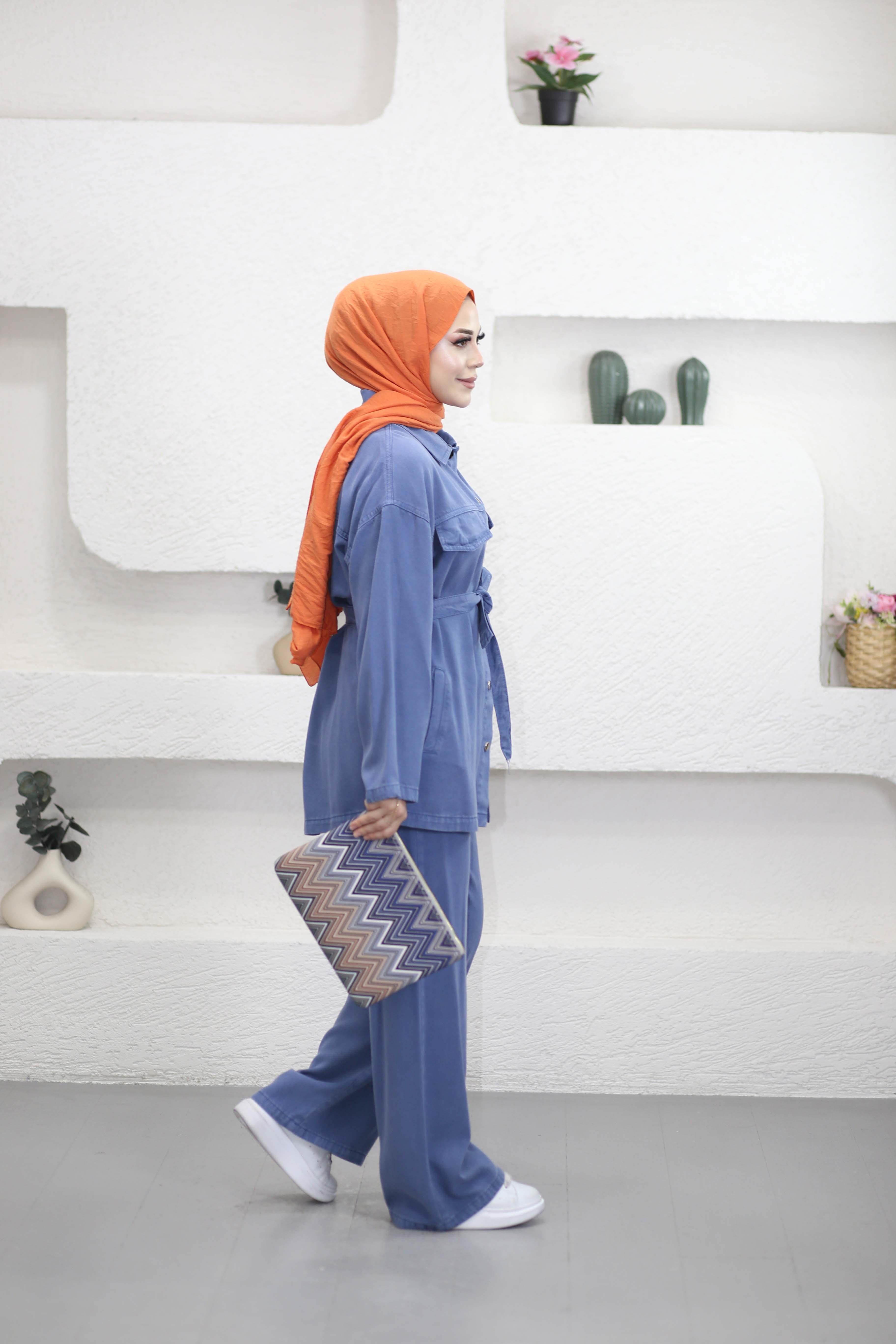 Ebru Denim Takım Mavi 7431