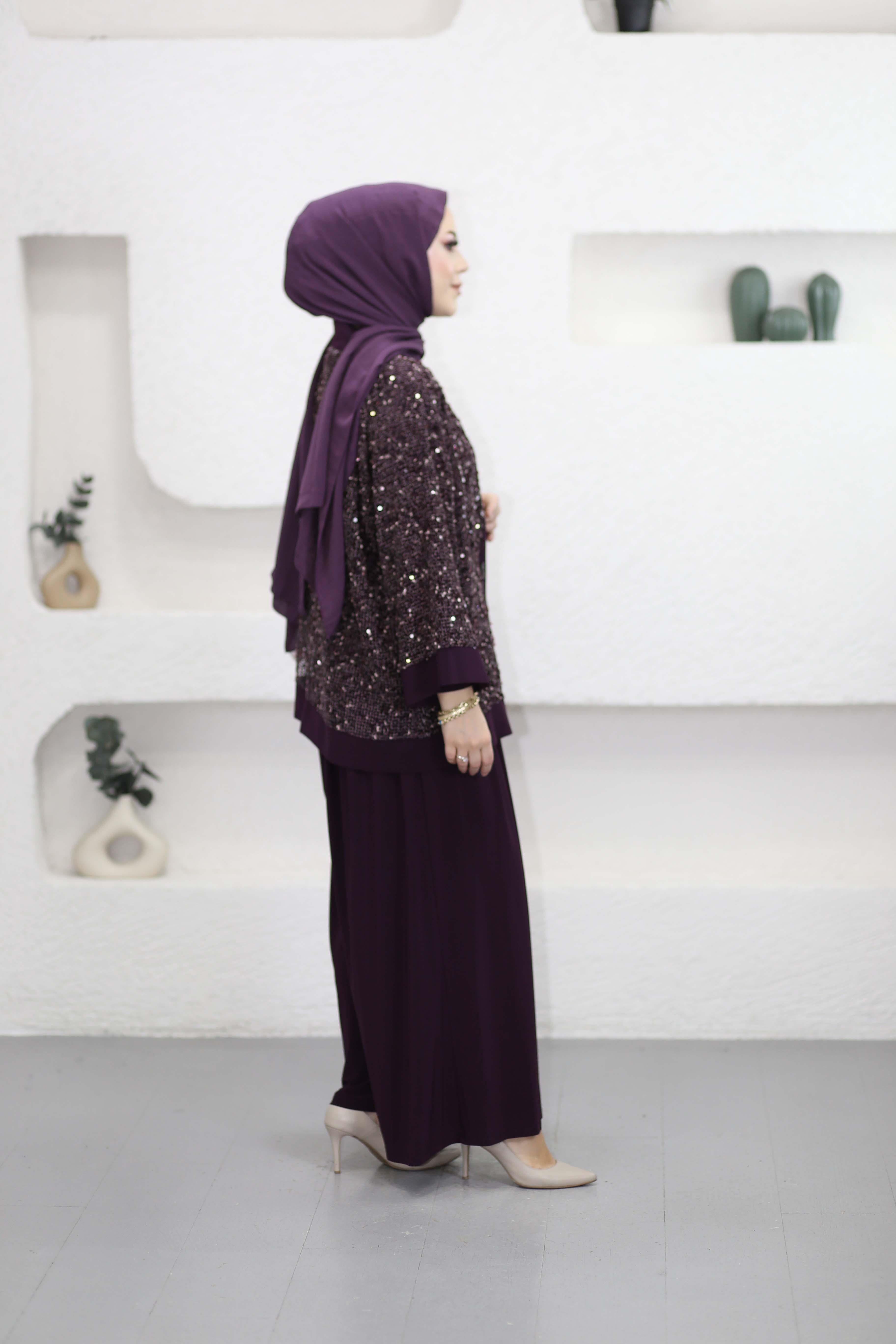 Premium Stil Takım Mor 6492