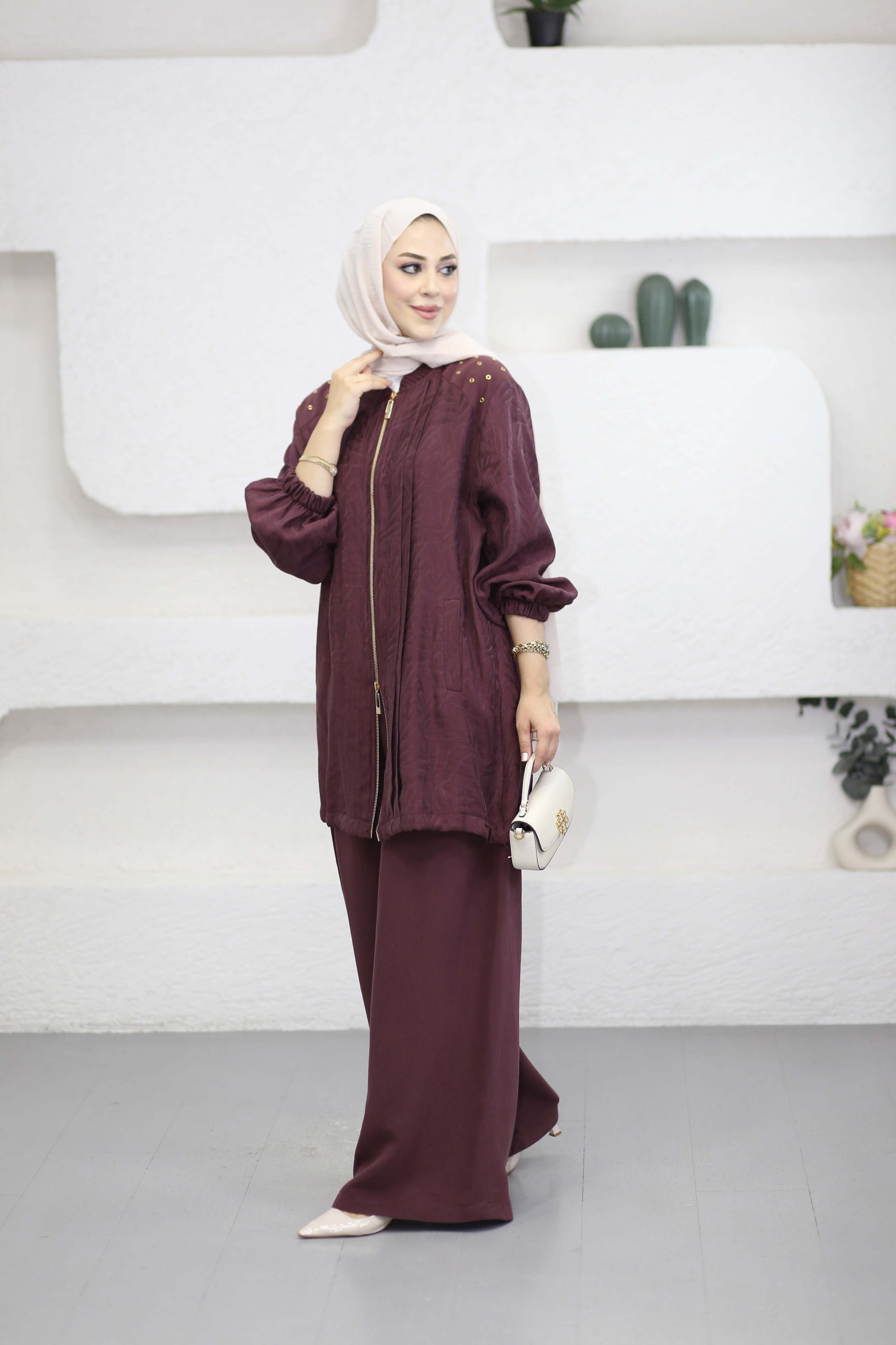 Lara Takım Bordo 11241