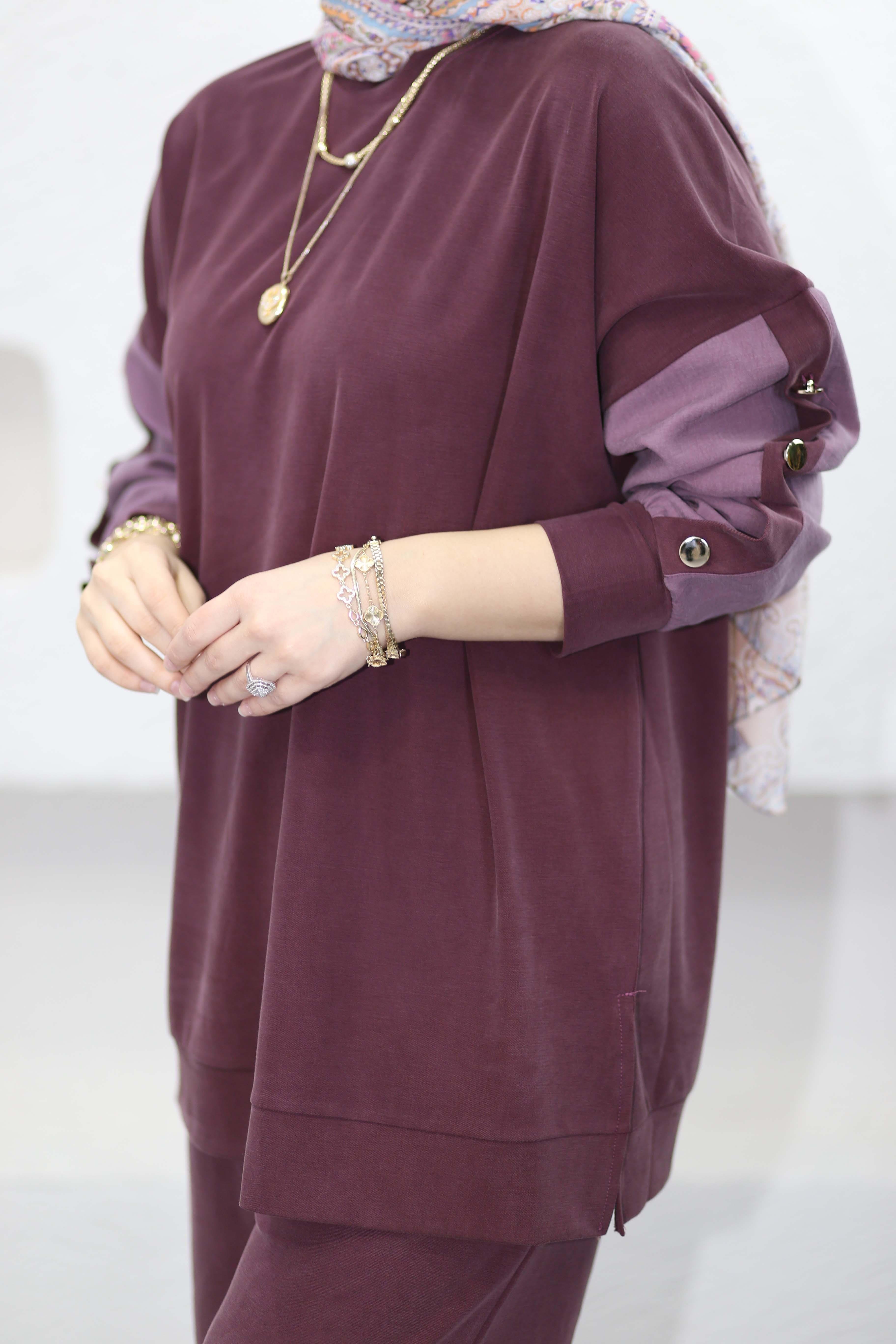 Kol Aksesuarlı Takım Mürdüm 6352