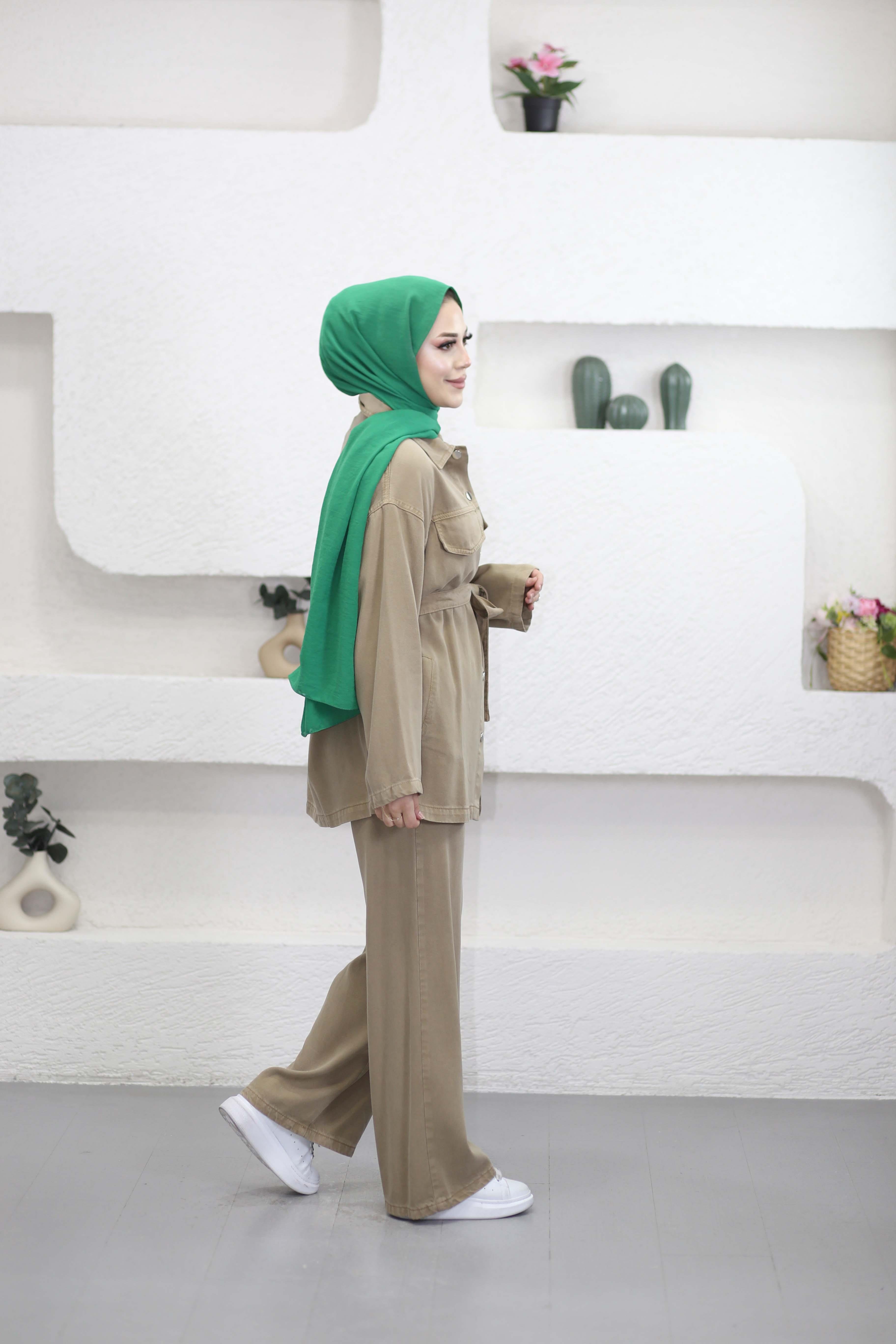 Ebru Denim Takım Vizon 7431