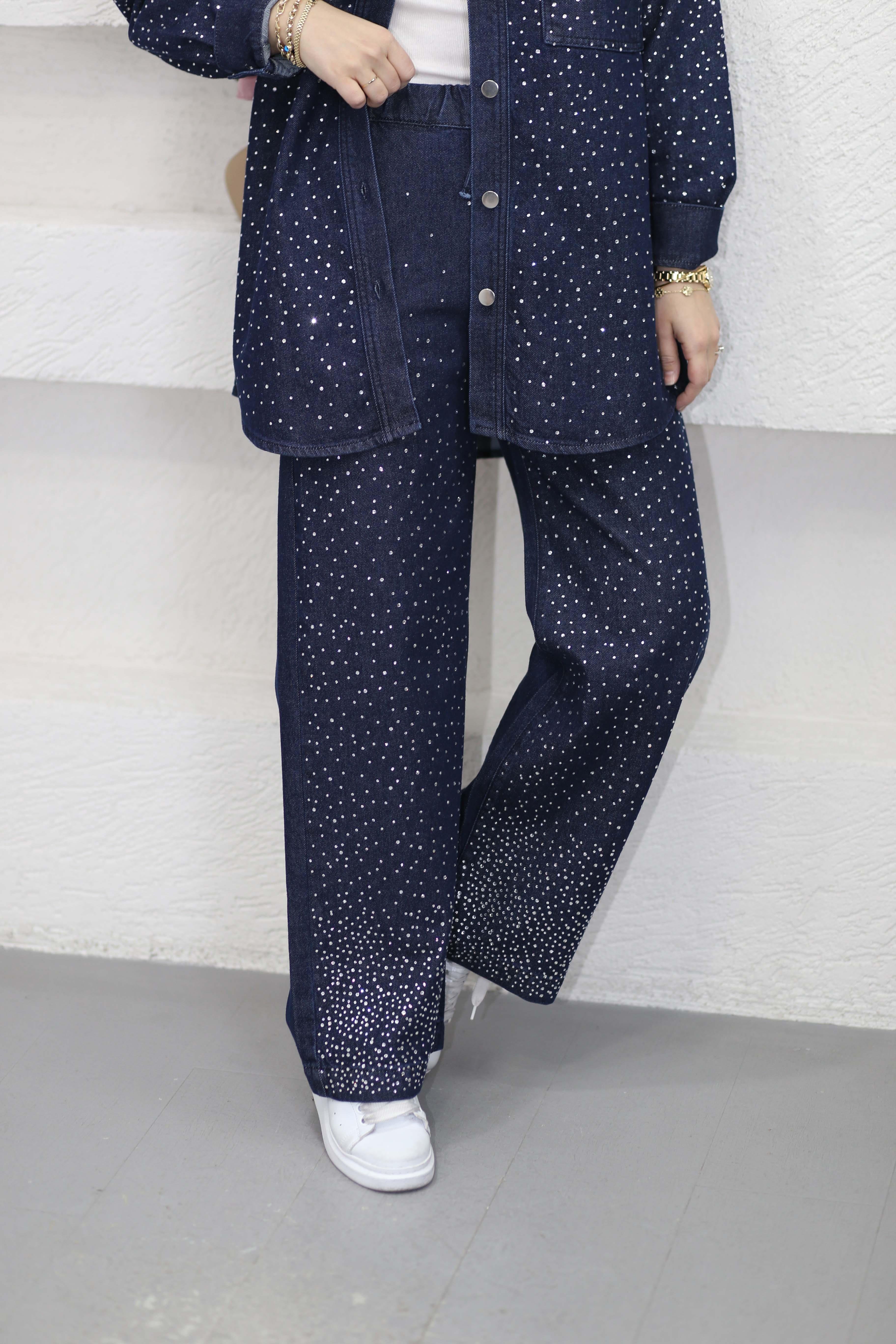 Denim Shine Takım Koyu Mavi 7469