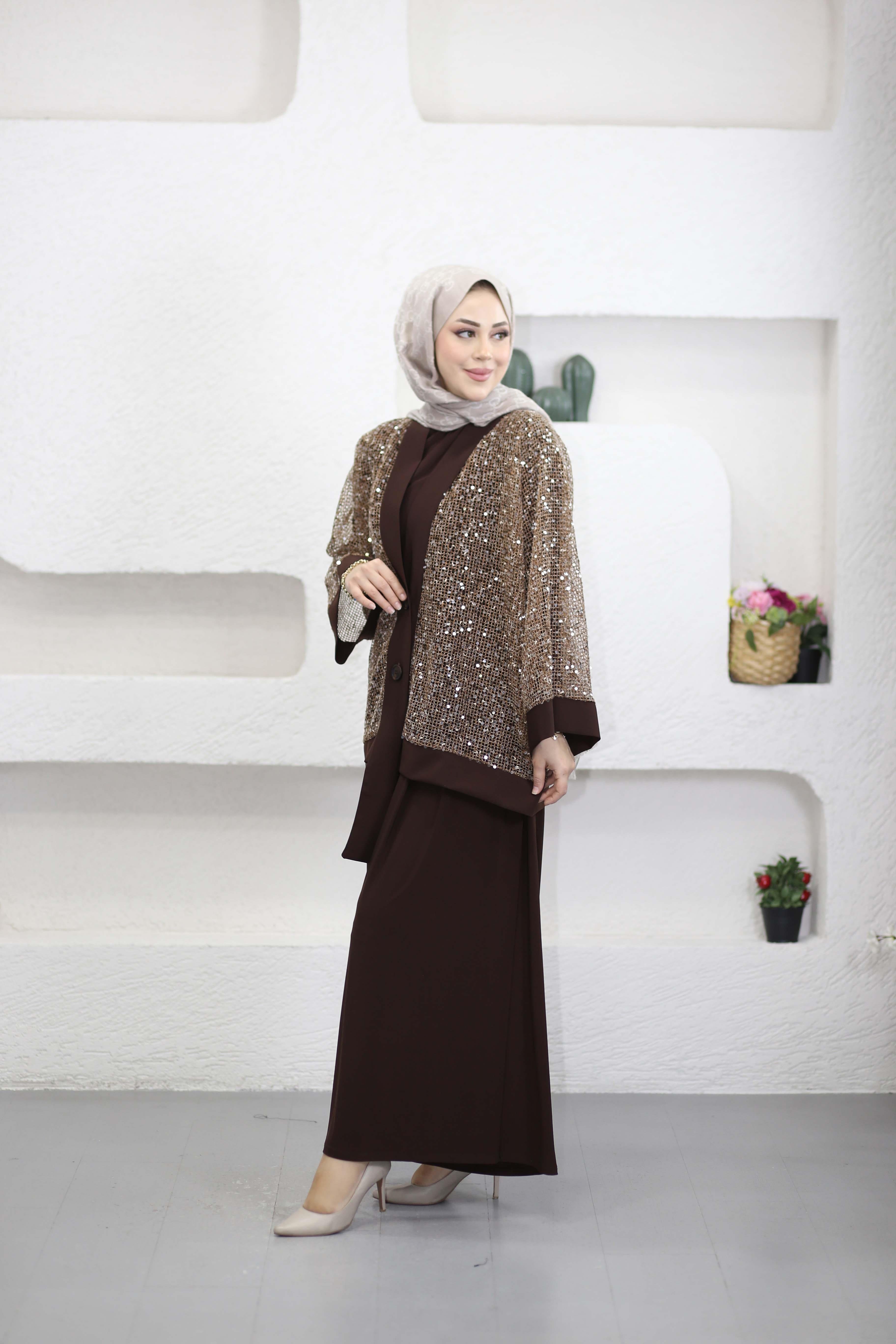Premium Stil Takım Kahverengi 6492