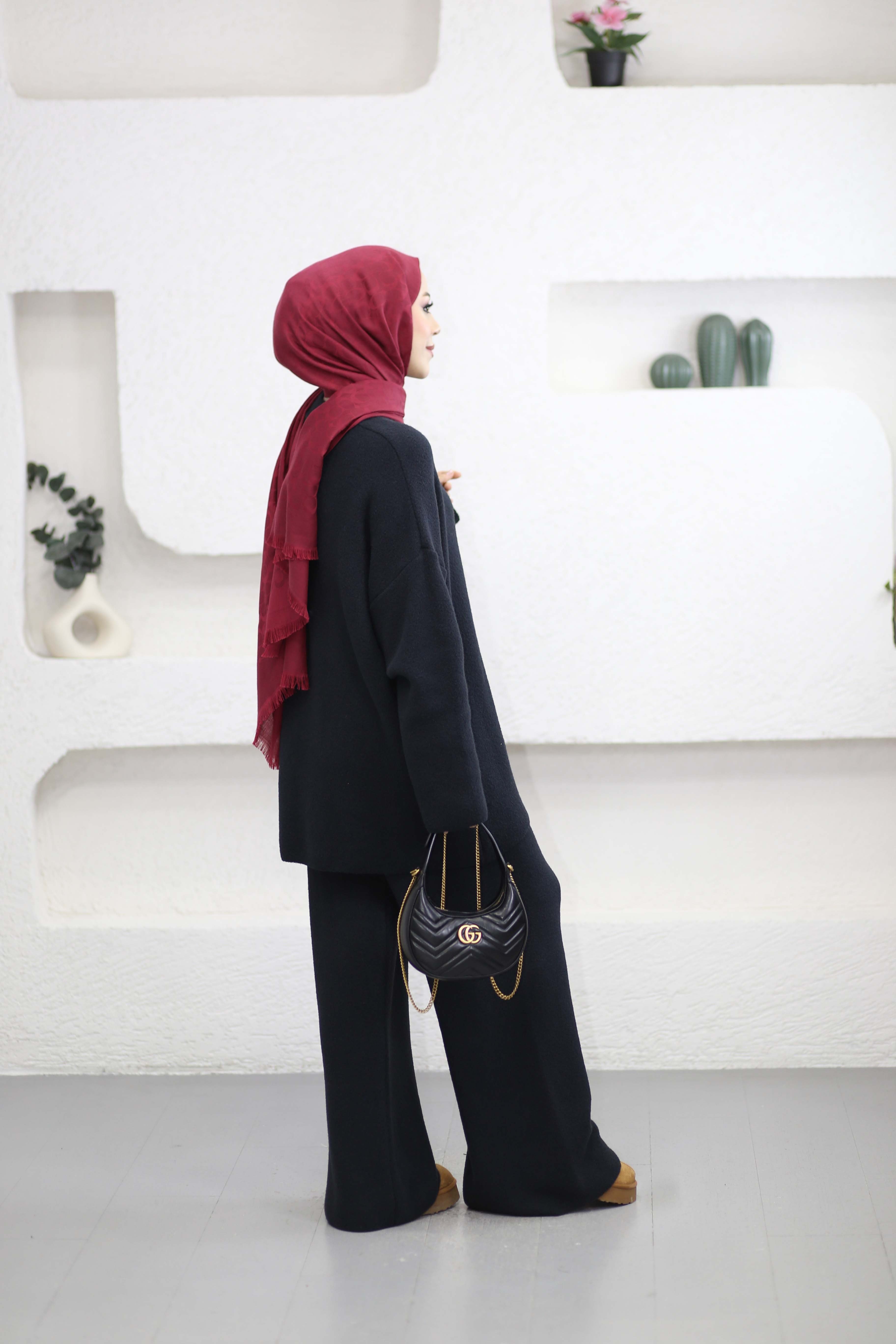 Dilşah Angora Takım Siyah 25650