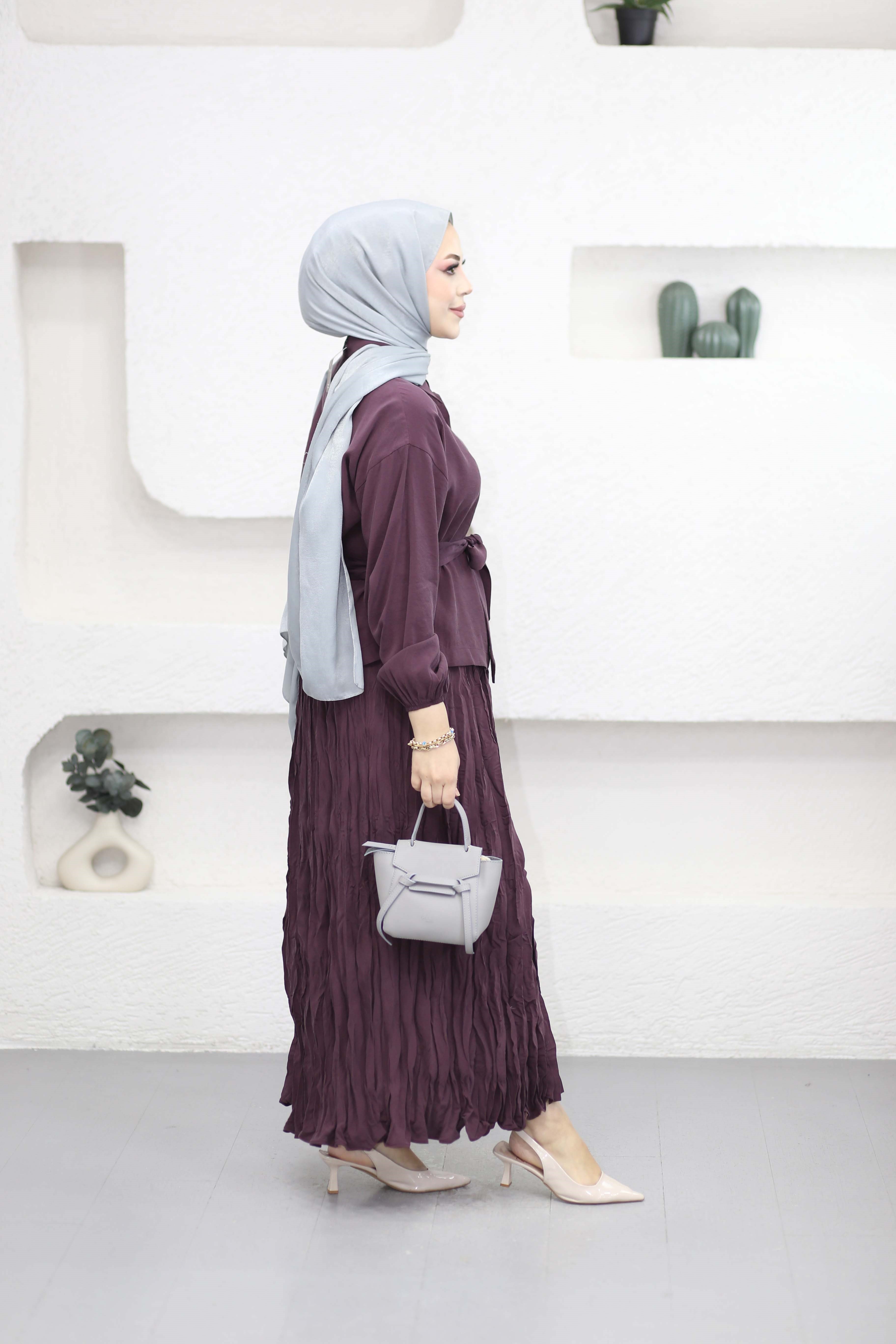 Yaprak Takım Bordo 9870