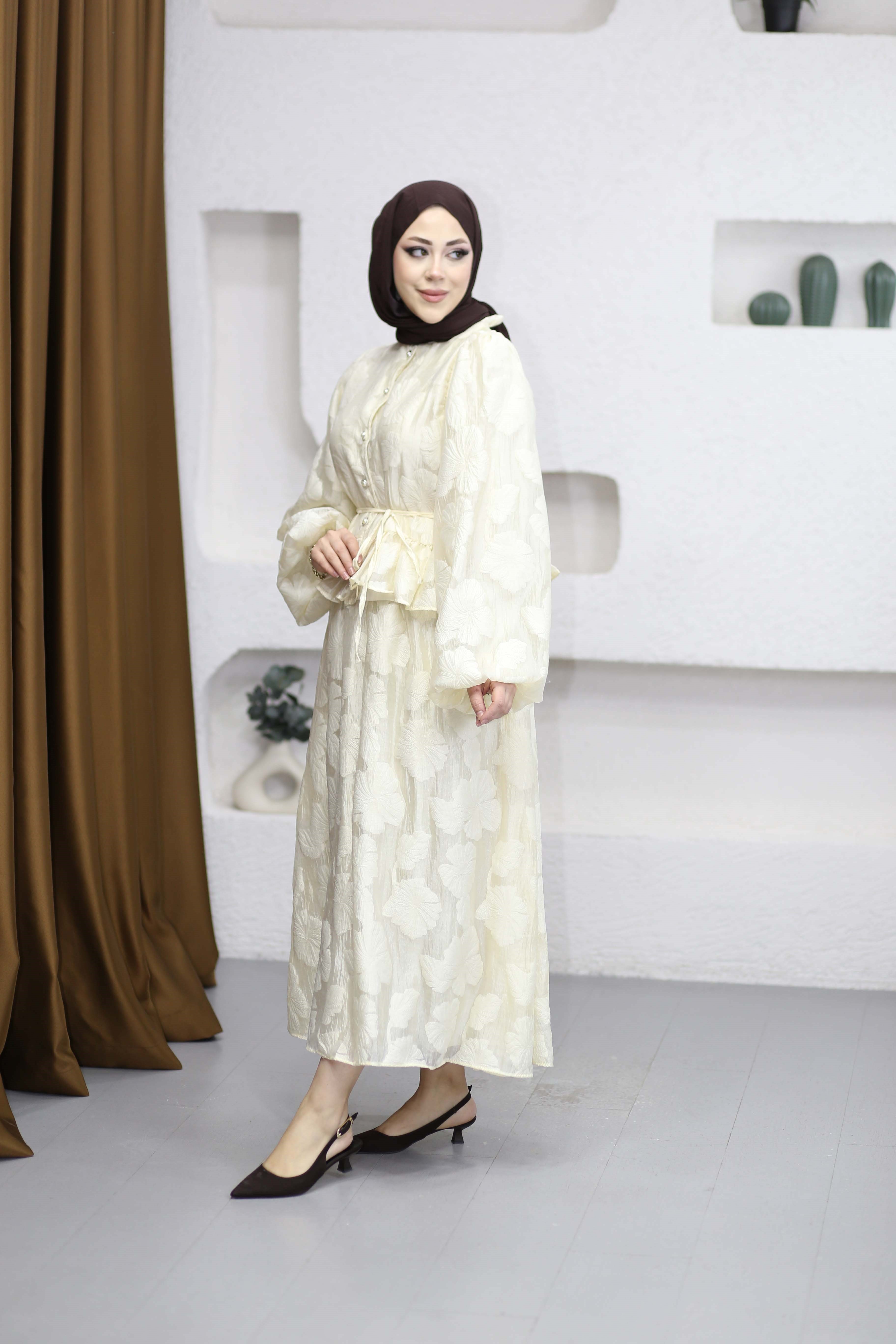 Manolya Takım Bej 5656